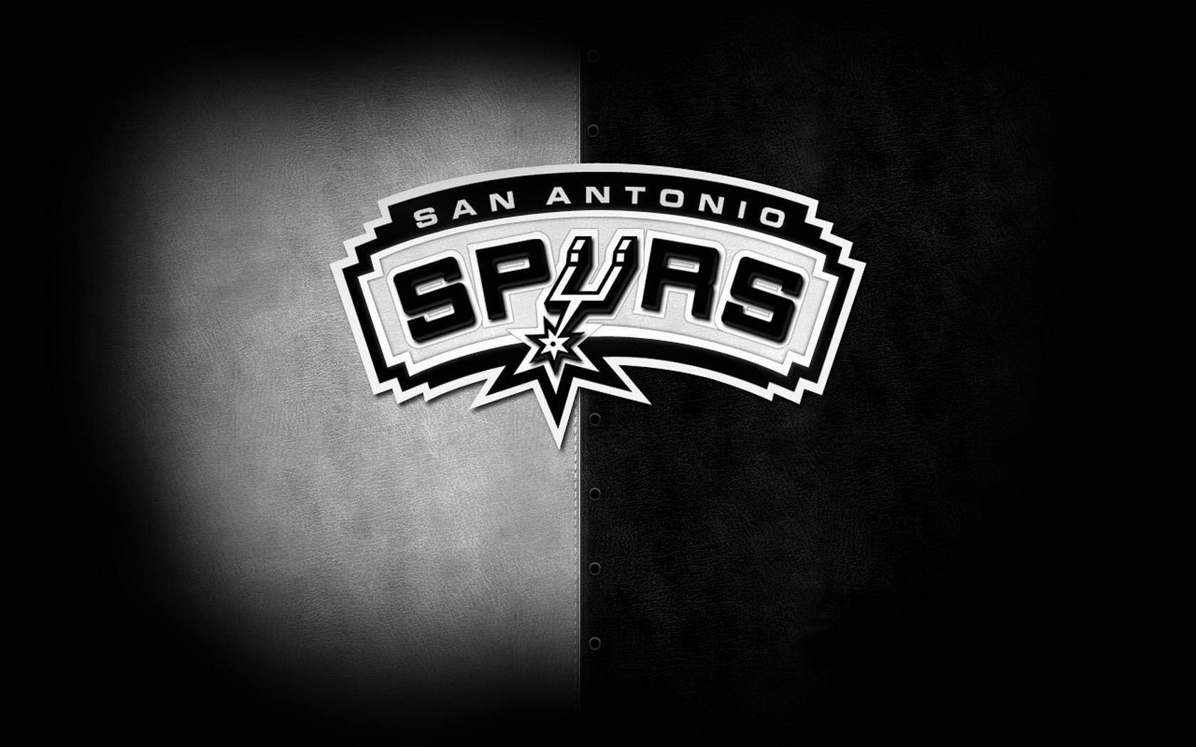 San Antonio Spurs Logo Black White Wallpaper