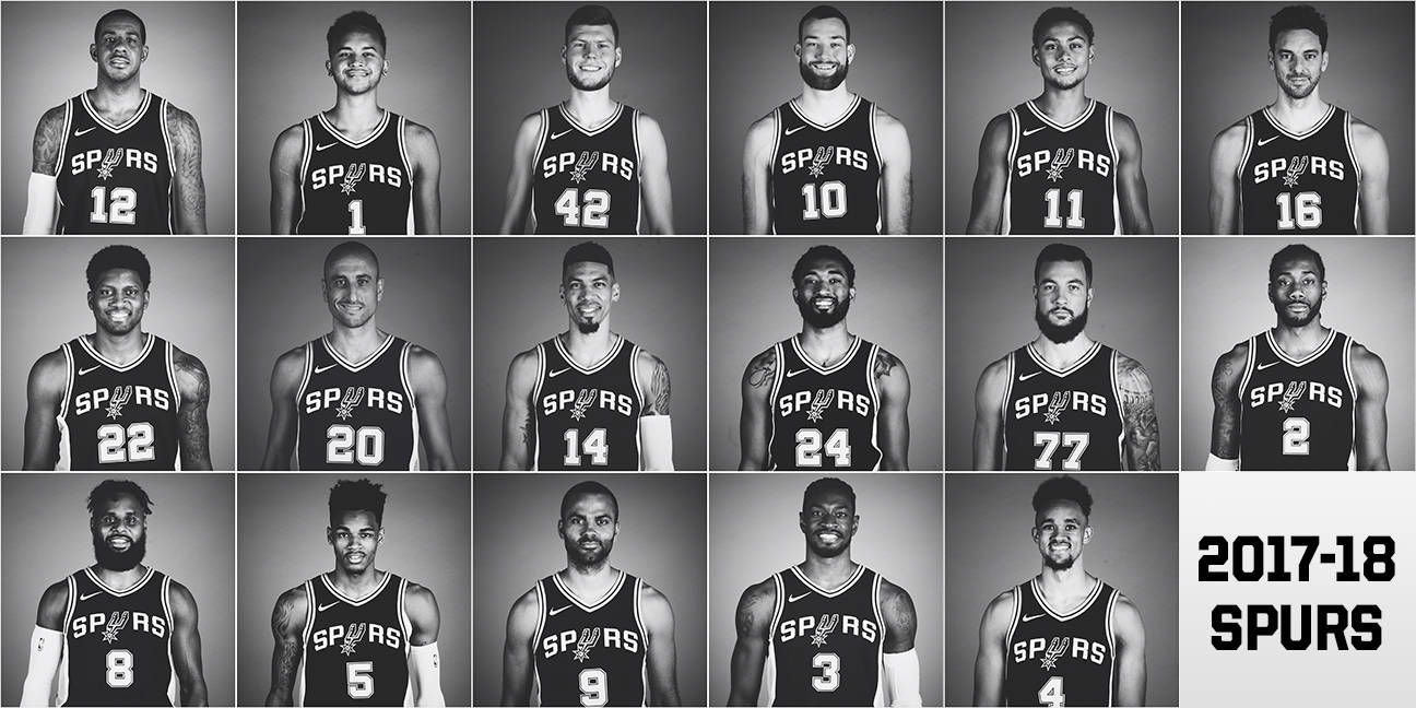 San Antonio Spurs Team Ready For The Opening Night Wallpaper