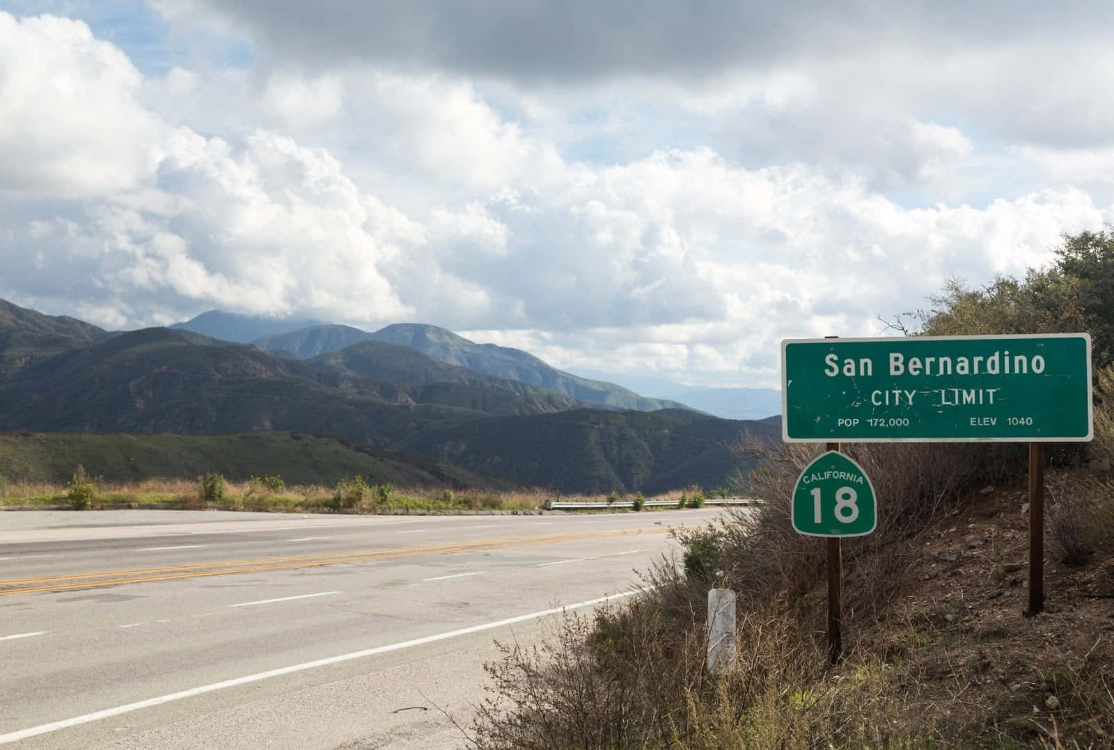 San Bernardino City Limit Sign California Wallpaper