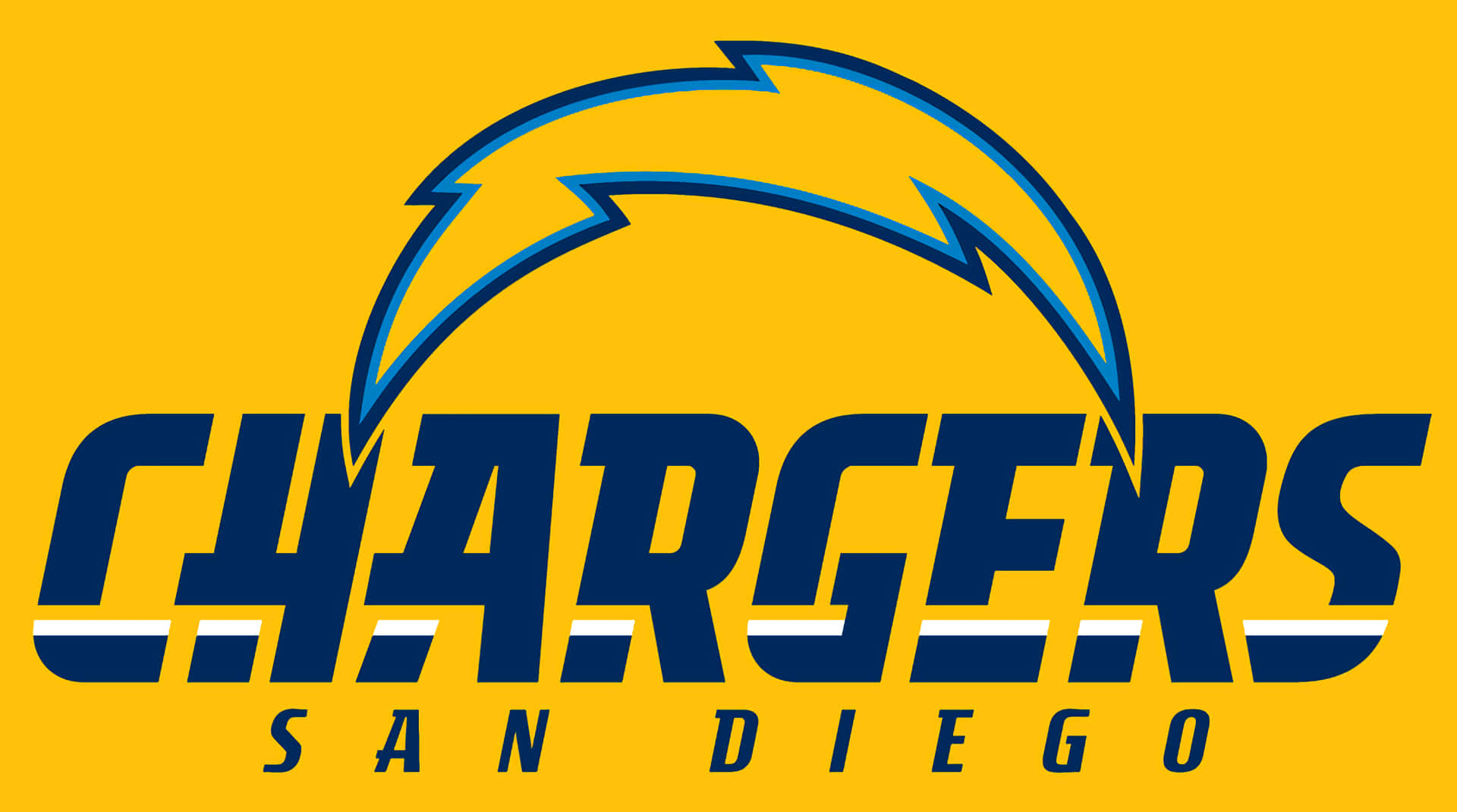 Logoet fra San Diego Chargers vises stolt. Wallpaper