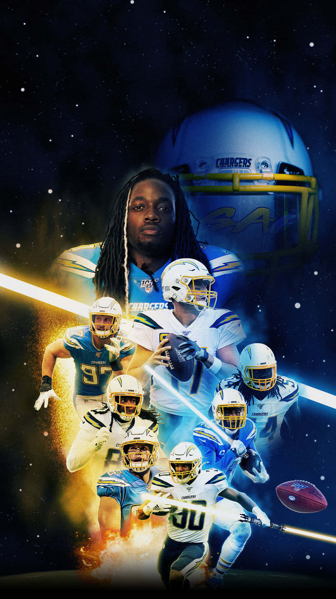 Chargers Show Their Strength During A Monday Night Showdown Wallpaper