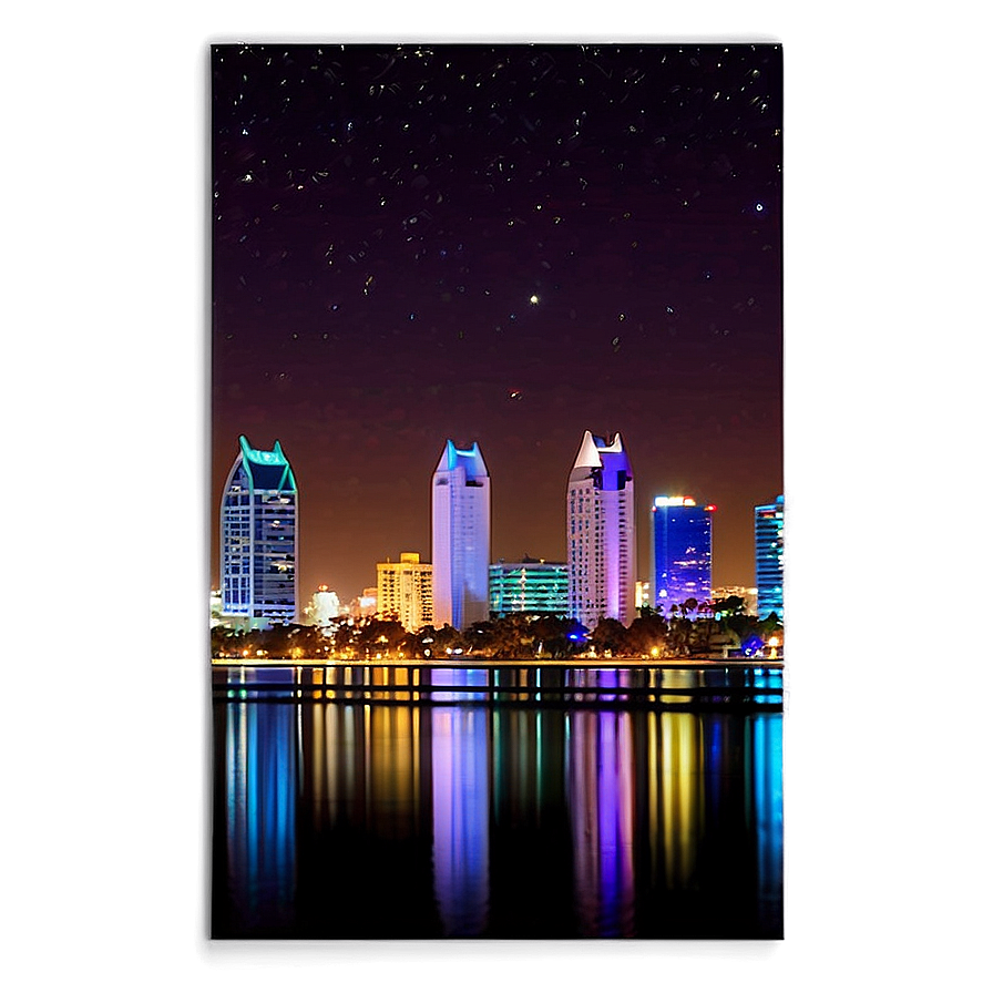 San Diego Cityscape Night Png Vua29 PNG