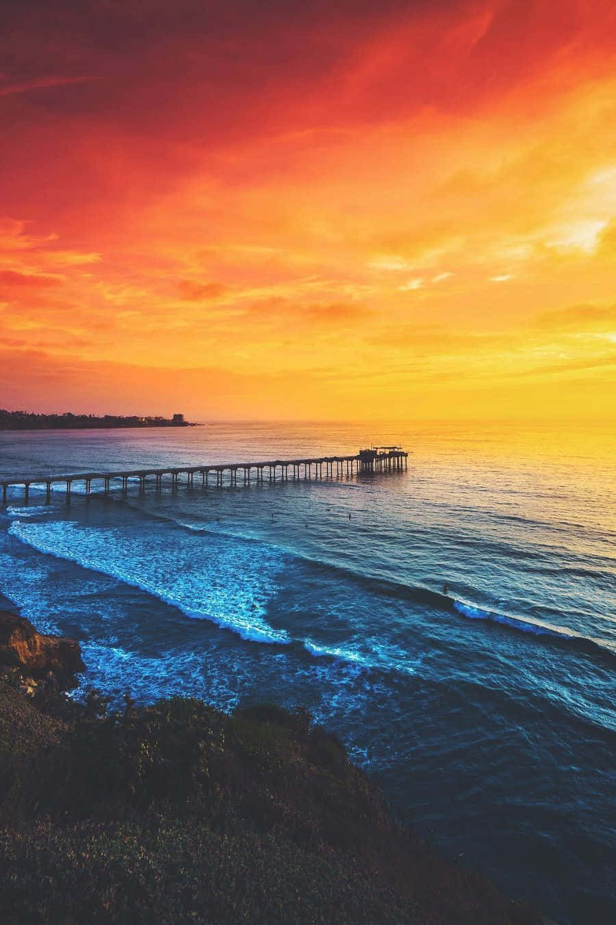 Se solnedgange i San Diego med din iPhone. Wallpaper