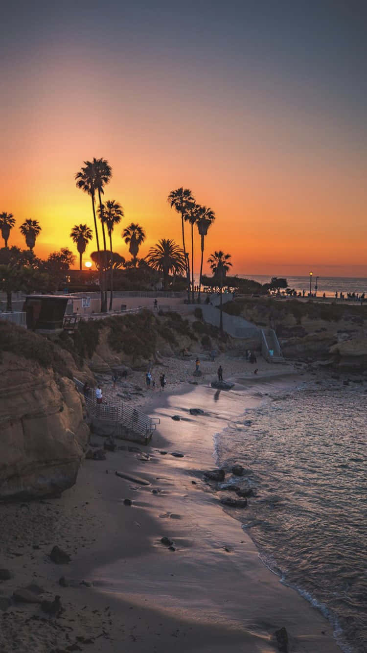 Jolla Cove i San Diego til iPhone Wallpaper