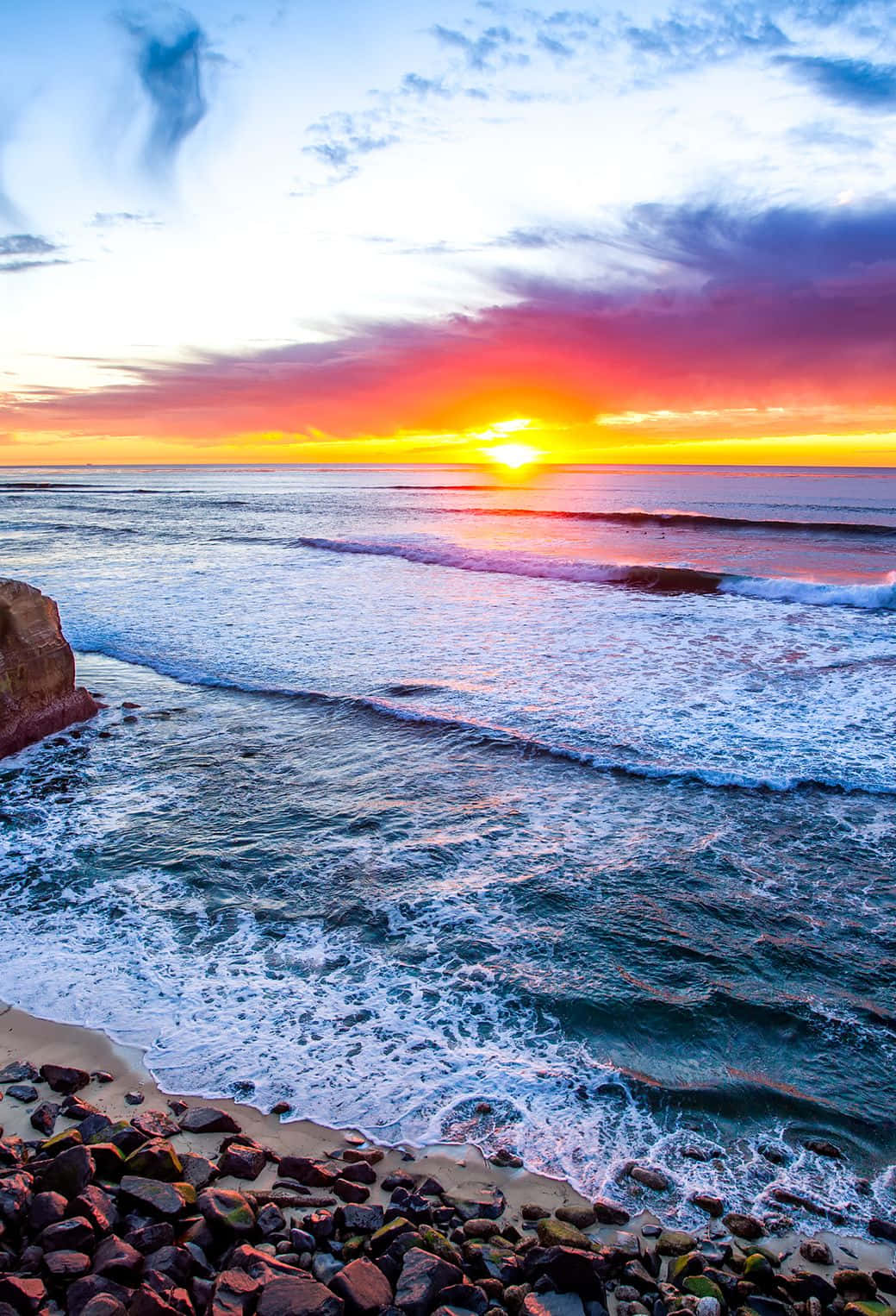 Føl strand vibes med San Diego iPhone tapet. Wallpaper