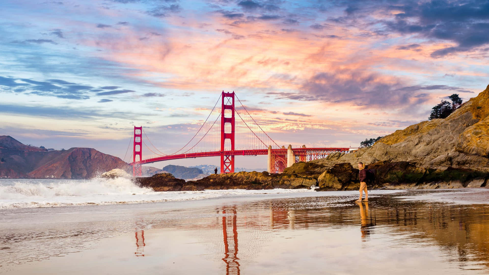 Enluftfoto Af Golden Gate-broen I San Francisco.