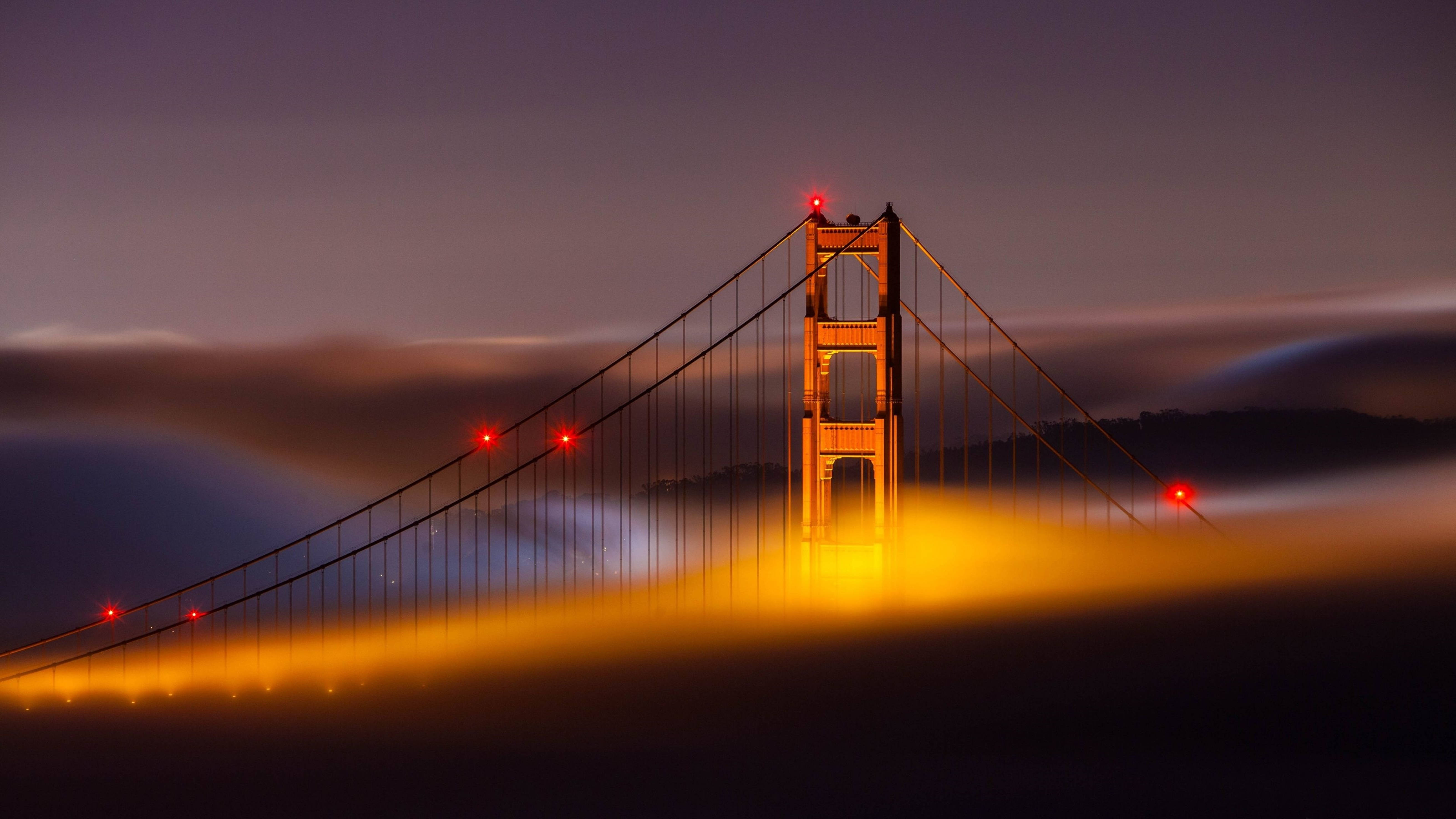 San Francisco 4k Golden Gate At Dusk Wallpaper