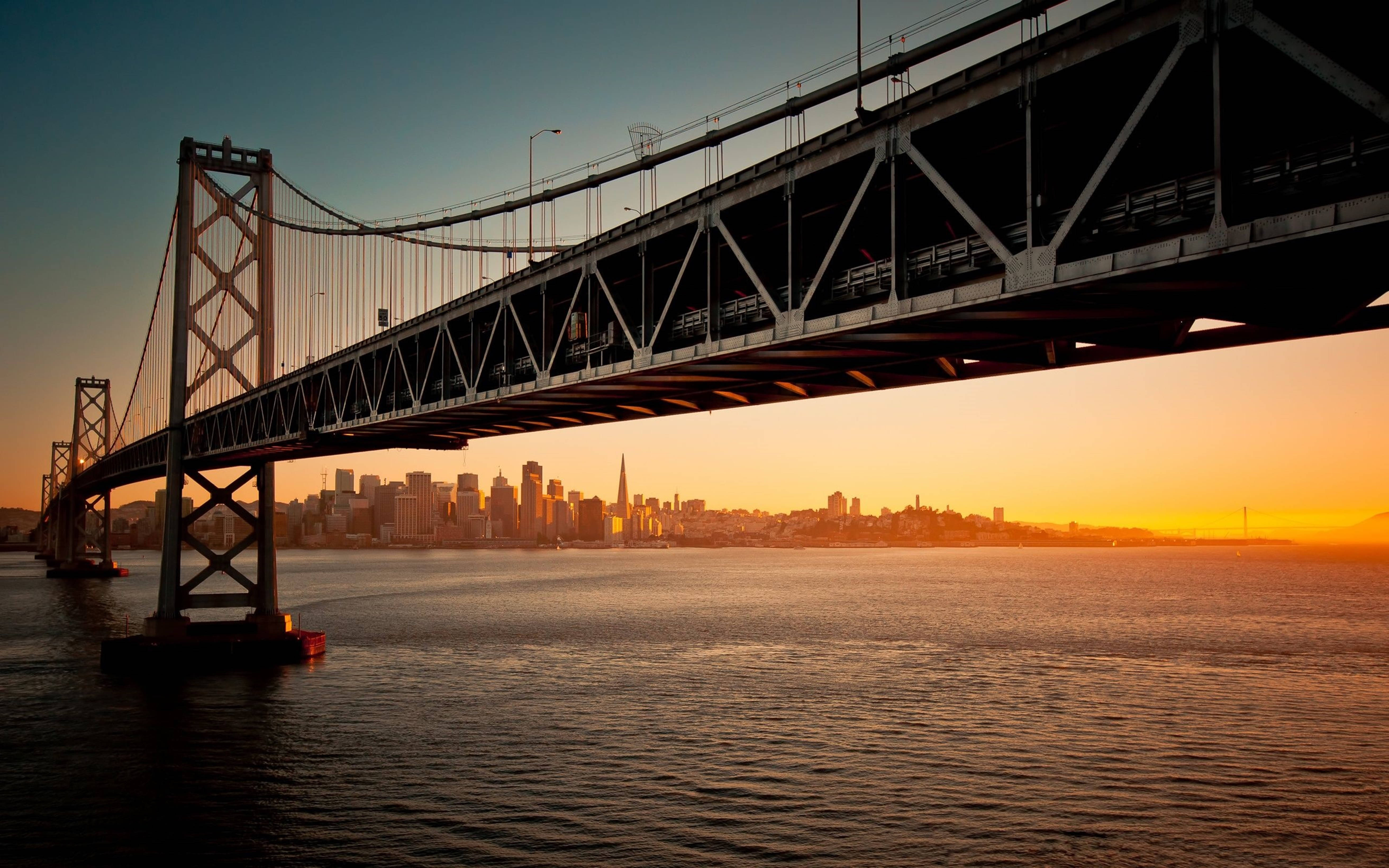 San Francisco 4K Golden Gate Bridge Sunset Wallpaper