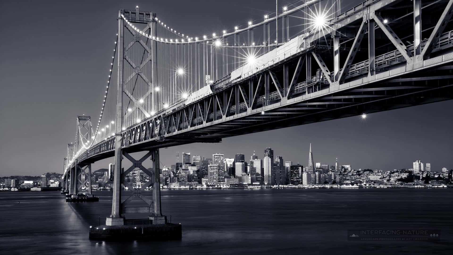 A stark contrast of a city's beauty, captured in black and white - San Francisco Wallpaper
