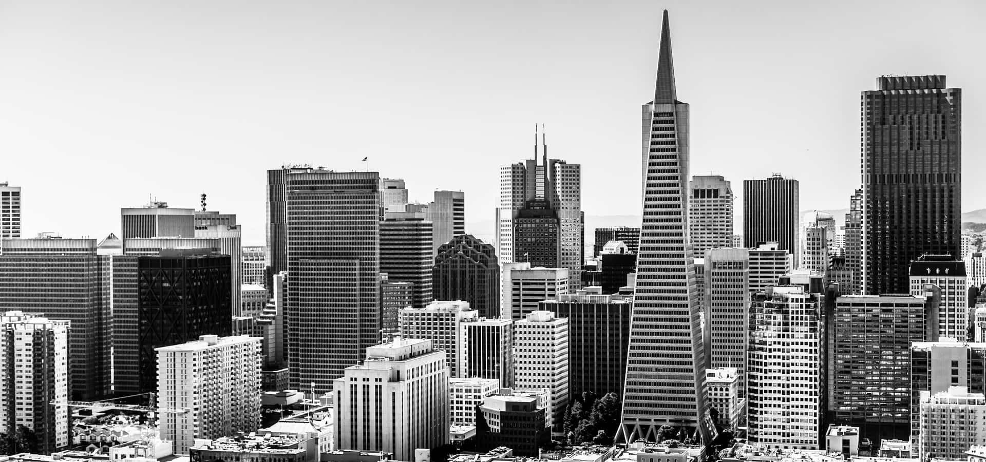 Serene San Francisco in Black and White Wallpaper