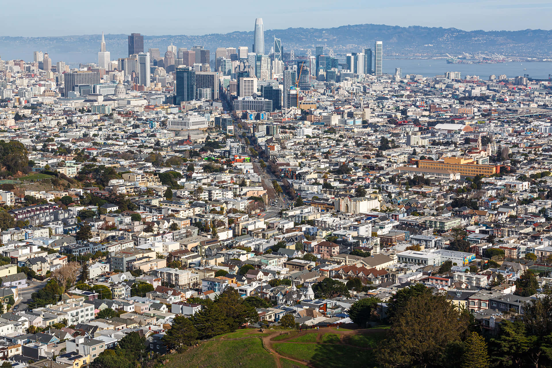 San Francisco Cityscape From Twin Peaks Wallpaper