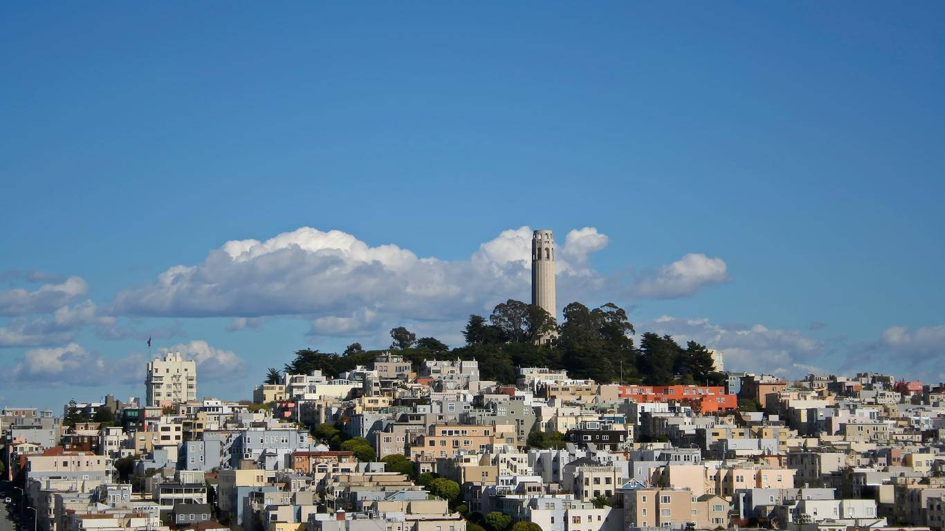 Fotografíade La Torre Coit En San Francisco Fondo de pantalla