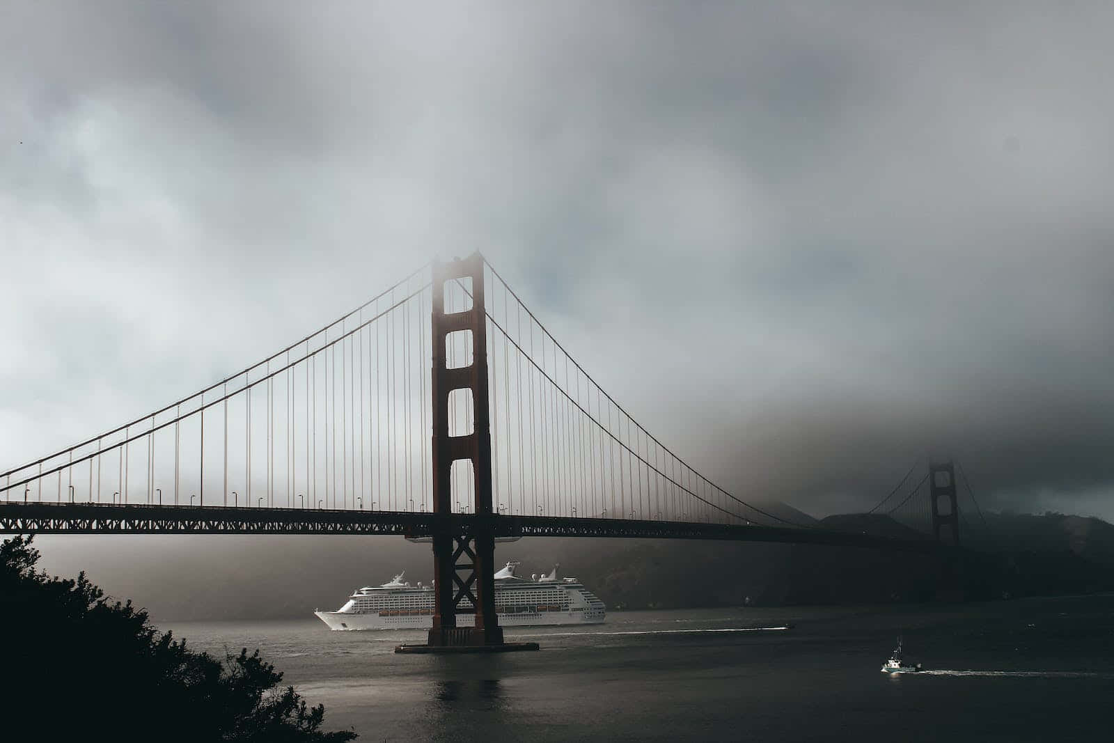 Gloomy San Francisco Fog Wallpaper