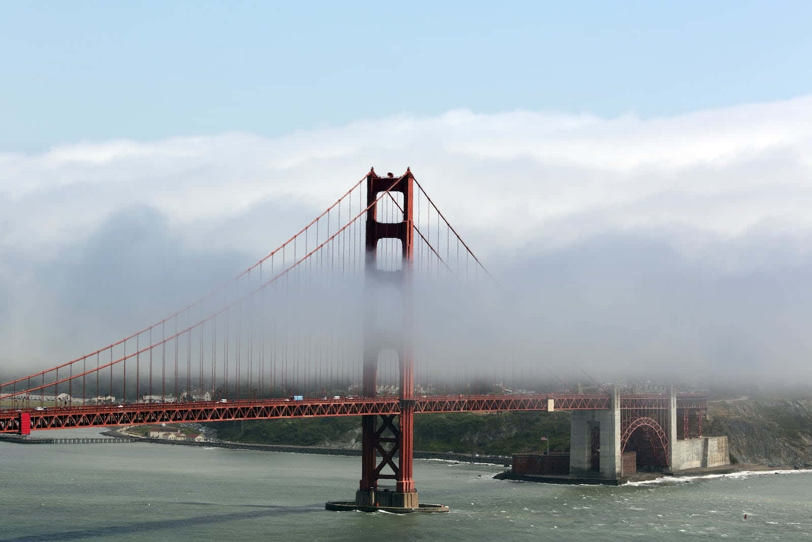 Witness the San Francisco fog in all its ethereal wonder Wallpaper