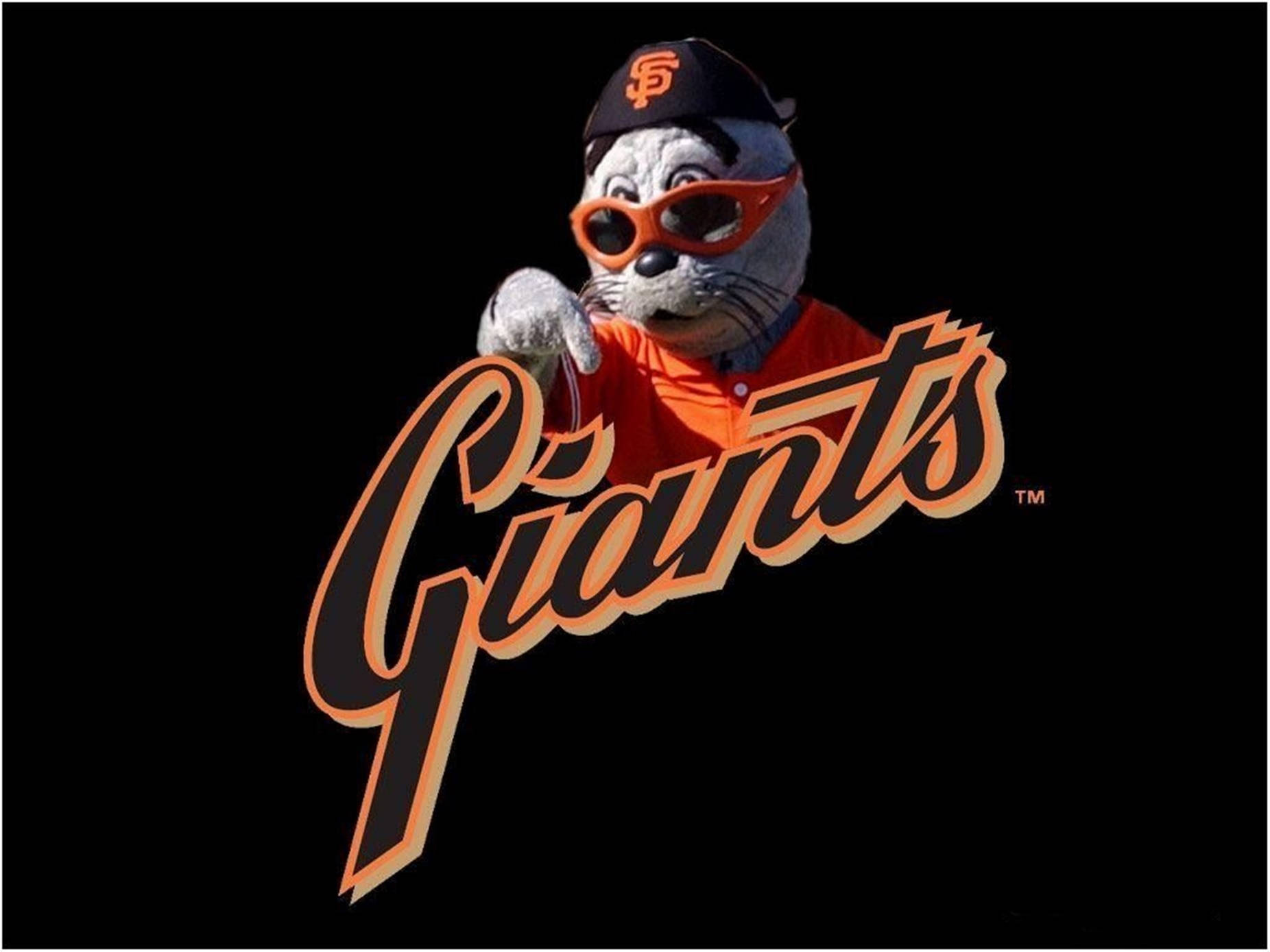 San Francisco Giants Logo And Lou Seal Wallpaper