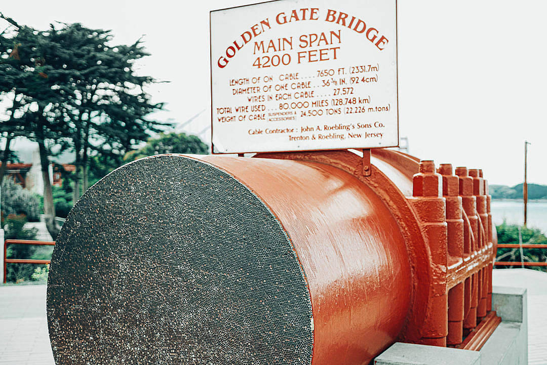 San Francisco Golden Bridge Steel Cable Picture