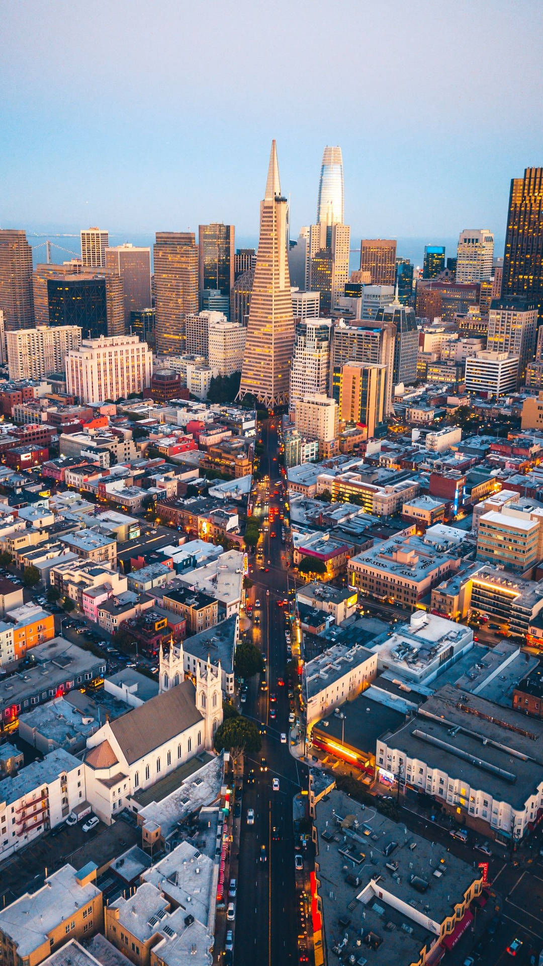 San Francisco Phone City Aerial Shot Wallpaper
