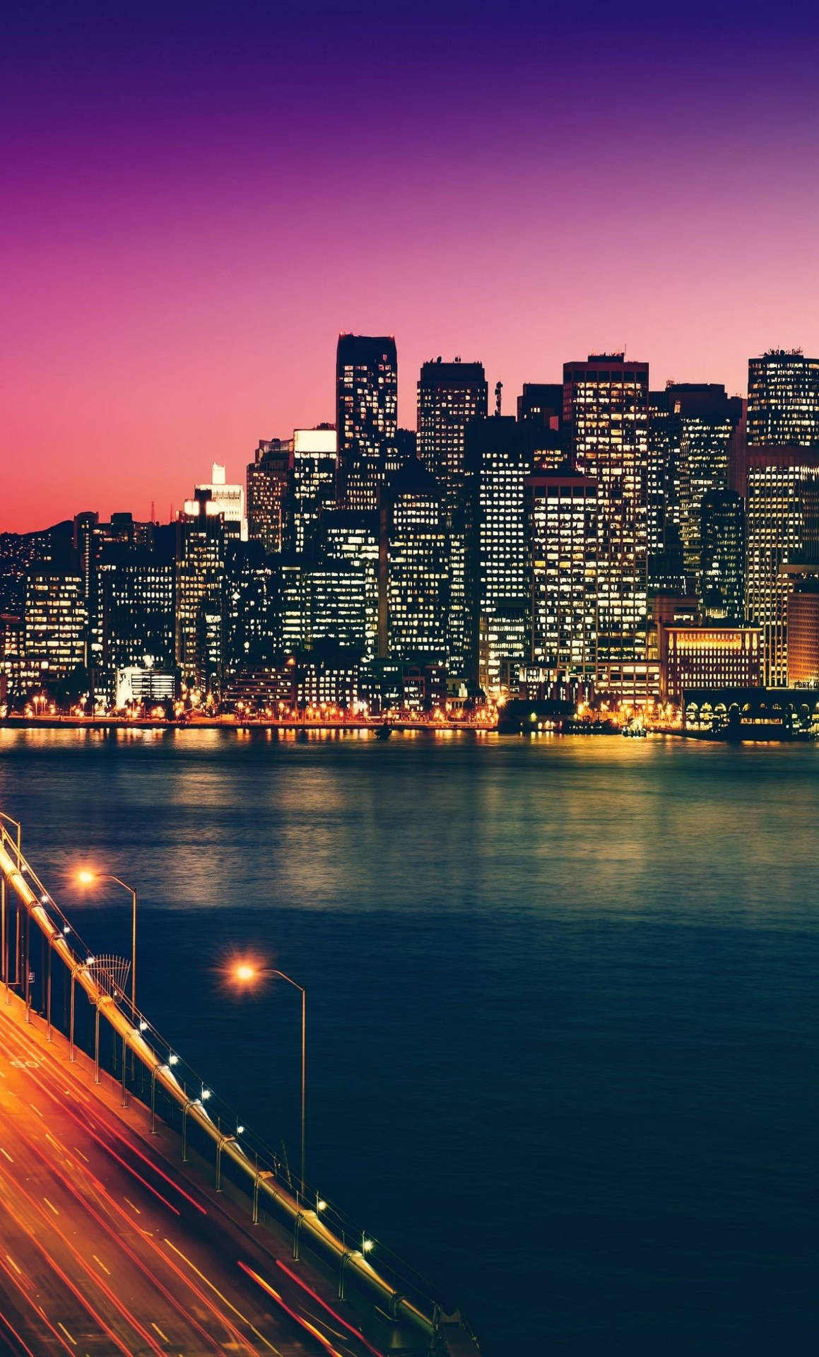 San Francisco Phone Colorful Sky Wallpaper