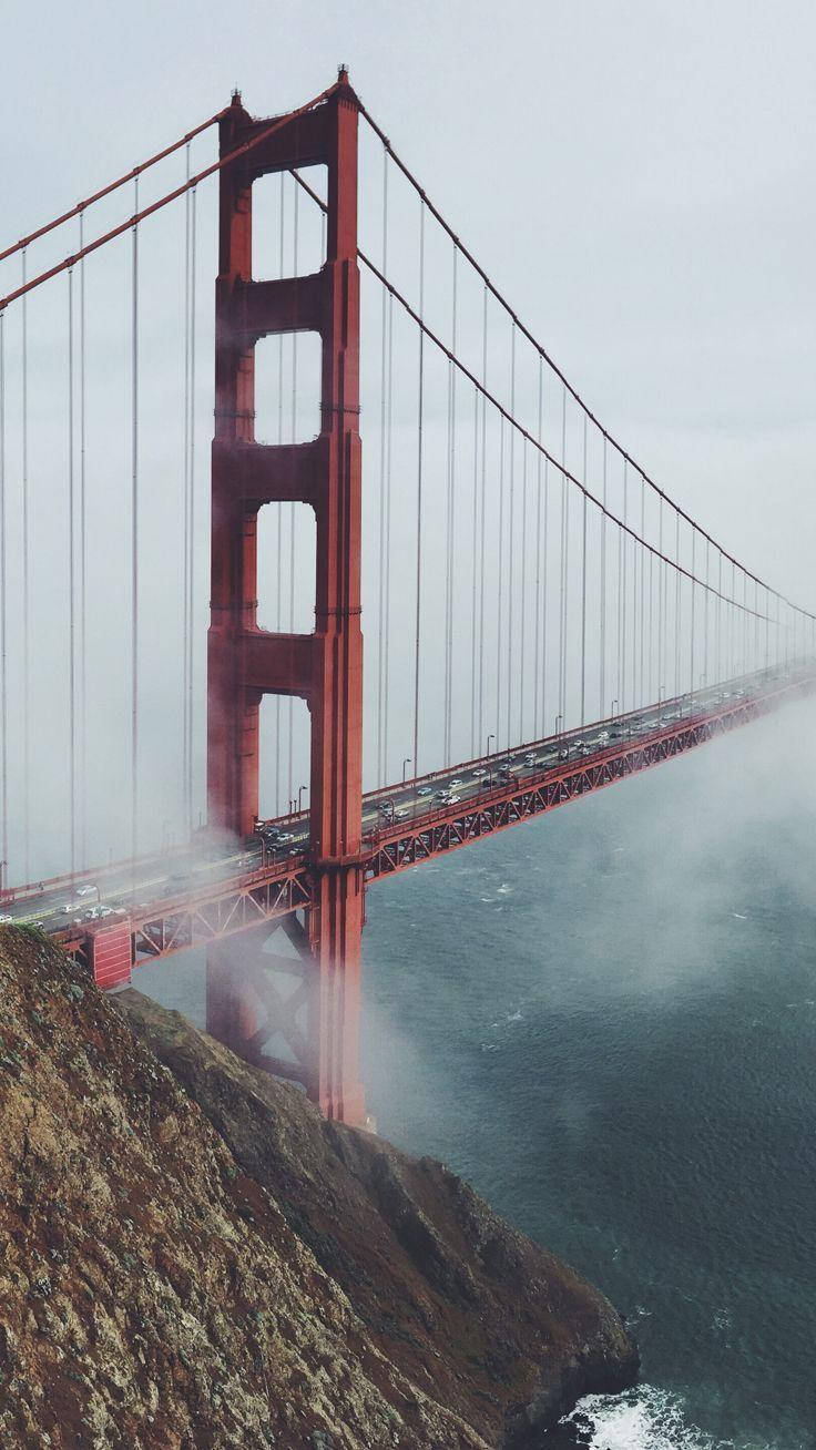 Sanfrancisco Telefon Golden Gate Bridge. Wallpaper