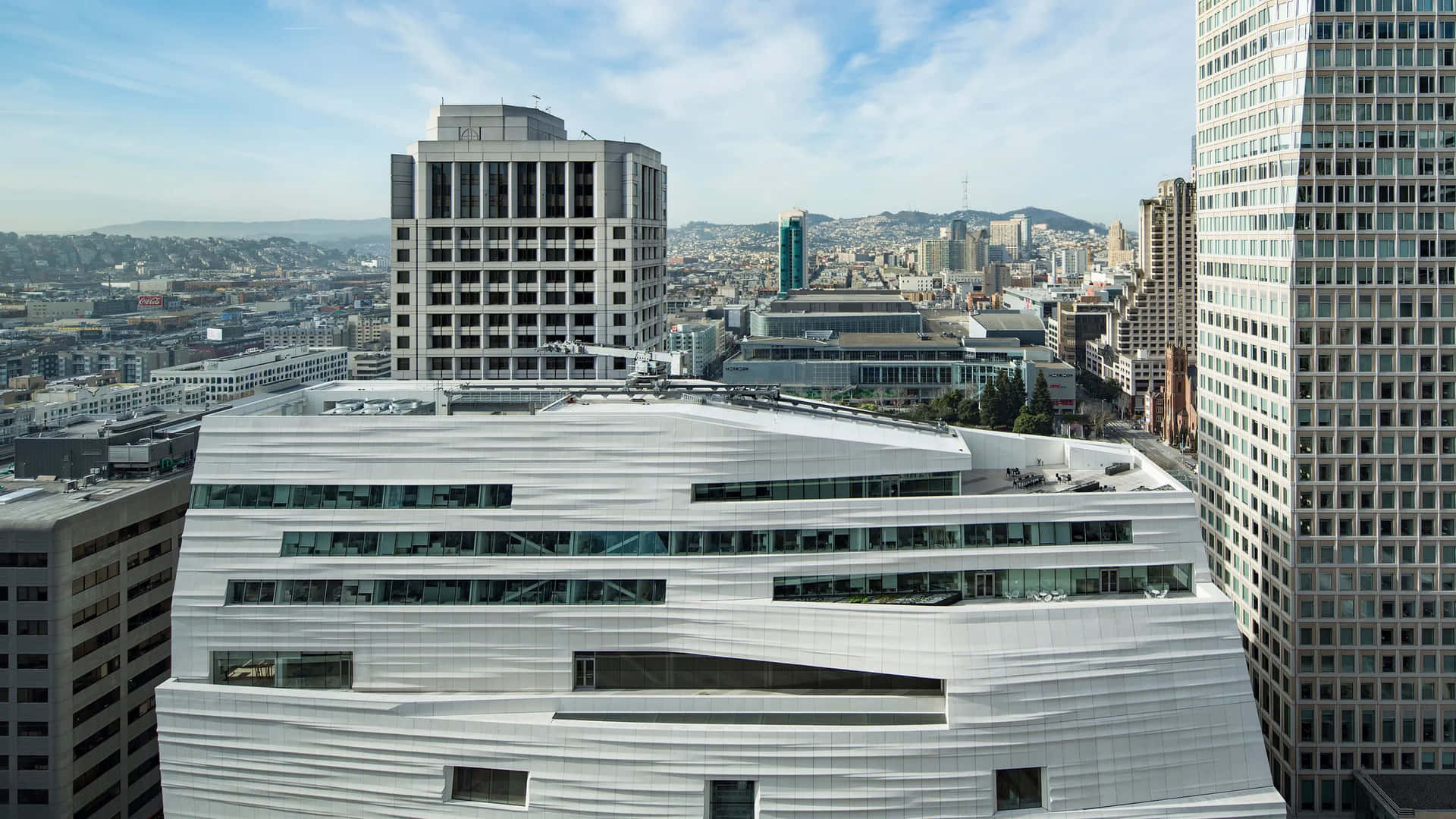 San Francisco S F M O M A Luchtfoto Achtergrond