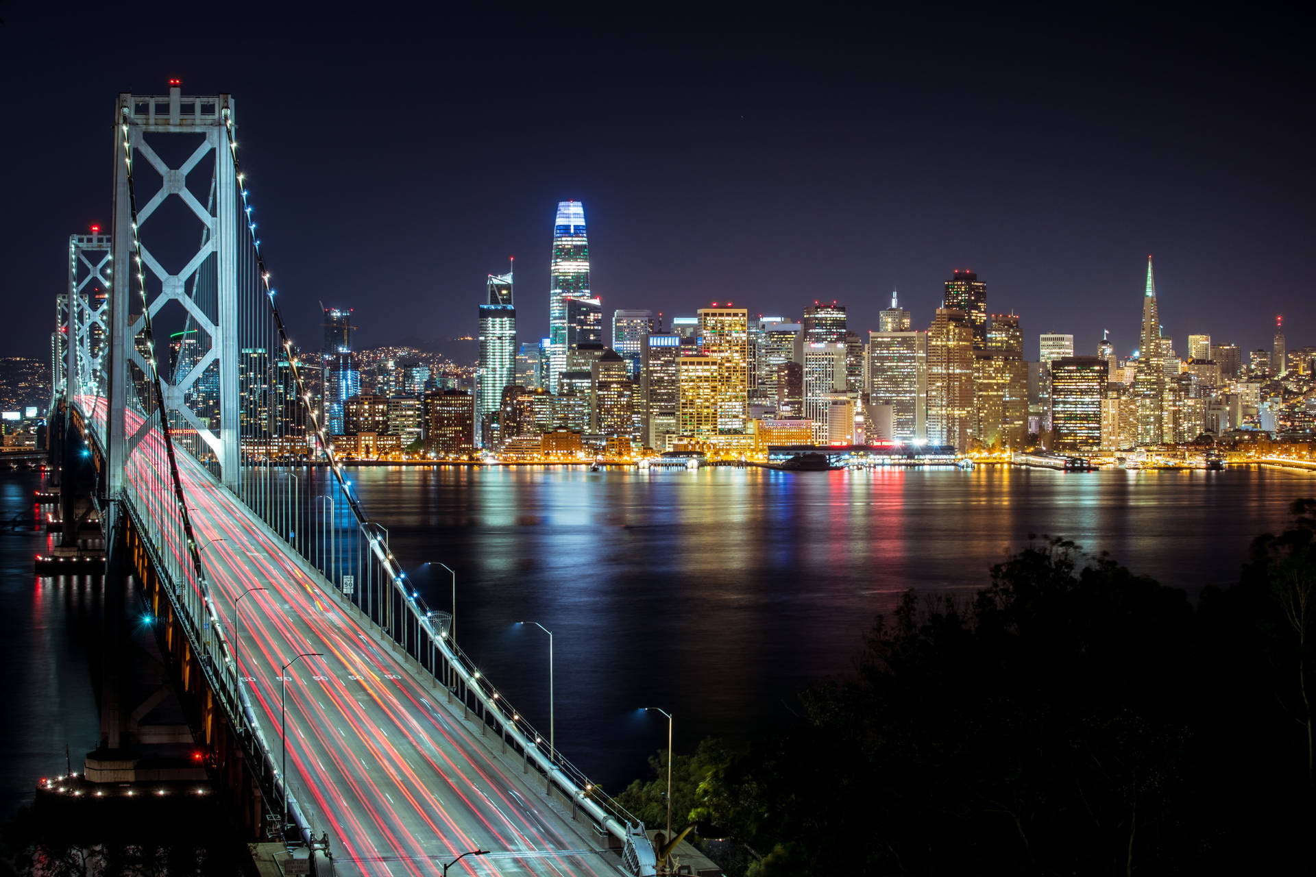 San Francisco Skyline And Bay Bridge