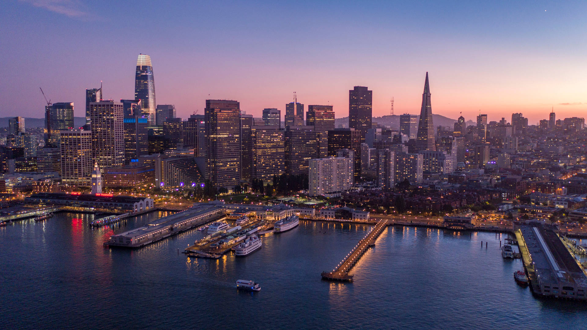 San Francisco Skyline By The Bay Wallpaper