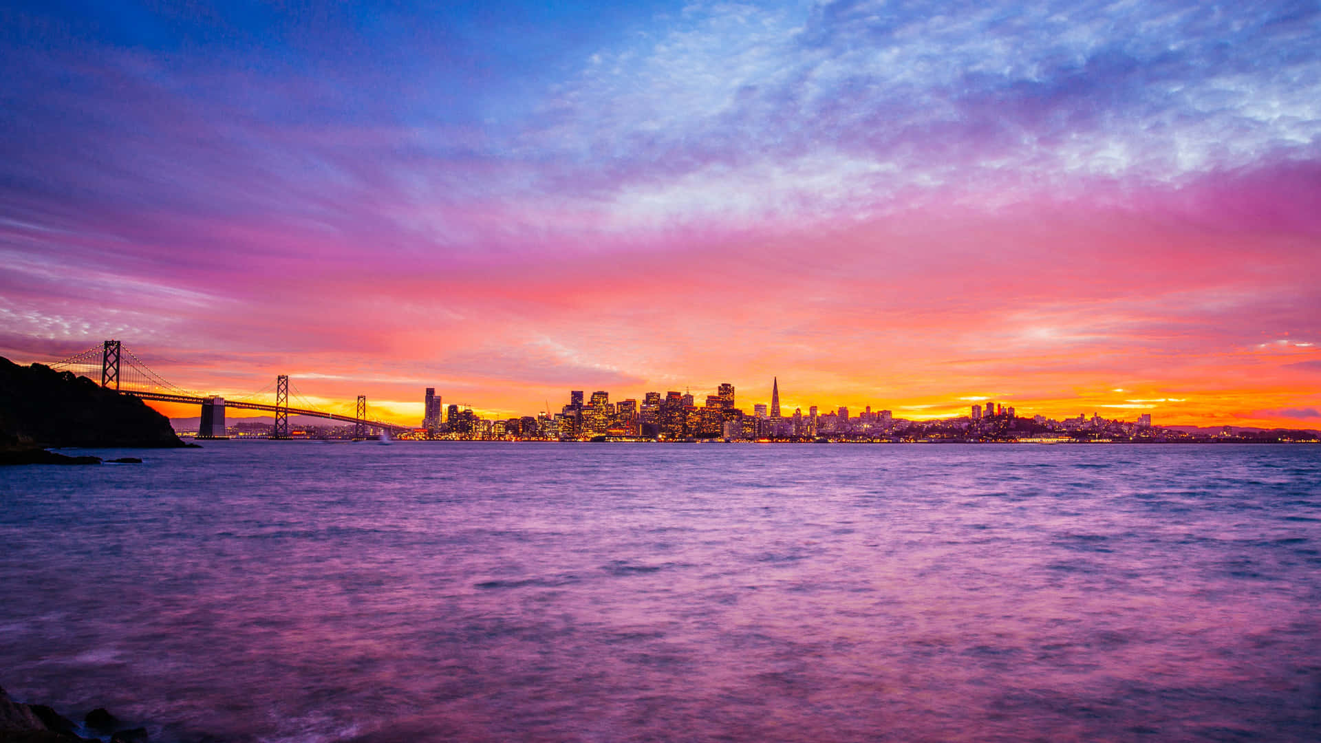 San Francisco Sunset Skyline4 K Wallpaper