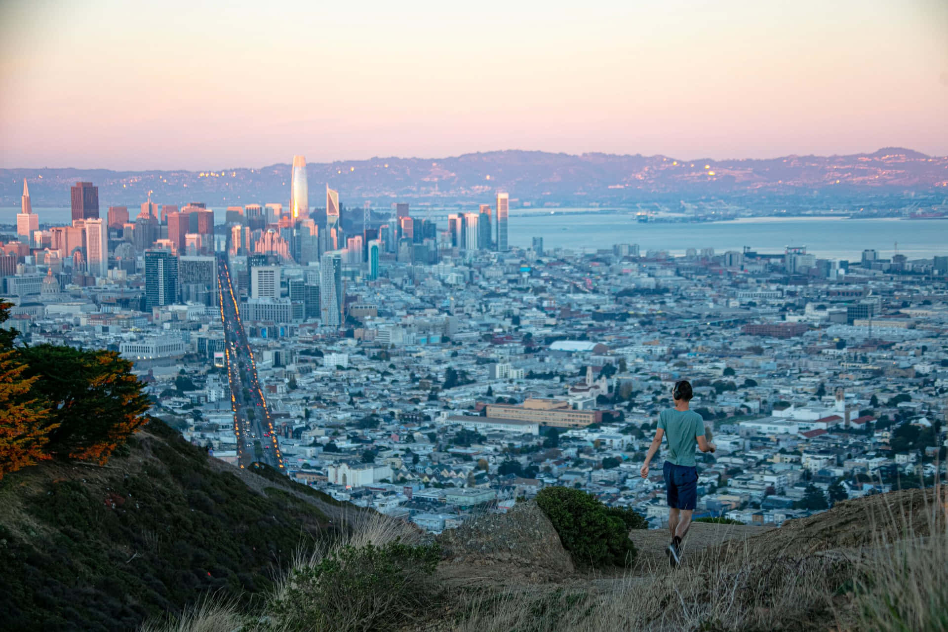 San Francisco Sunset Viewfrom Twin Peaks Wallpaper