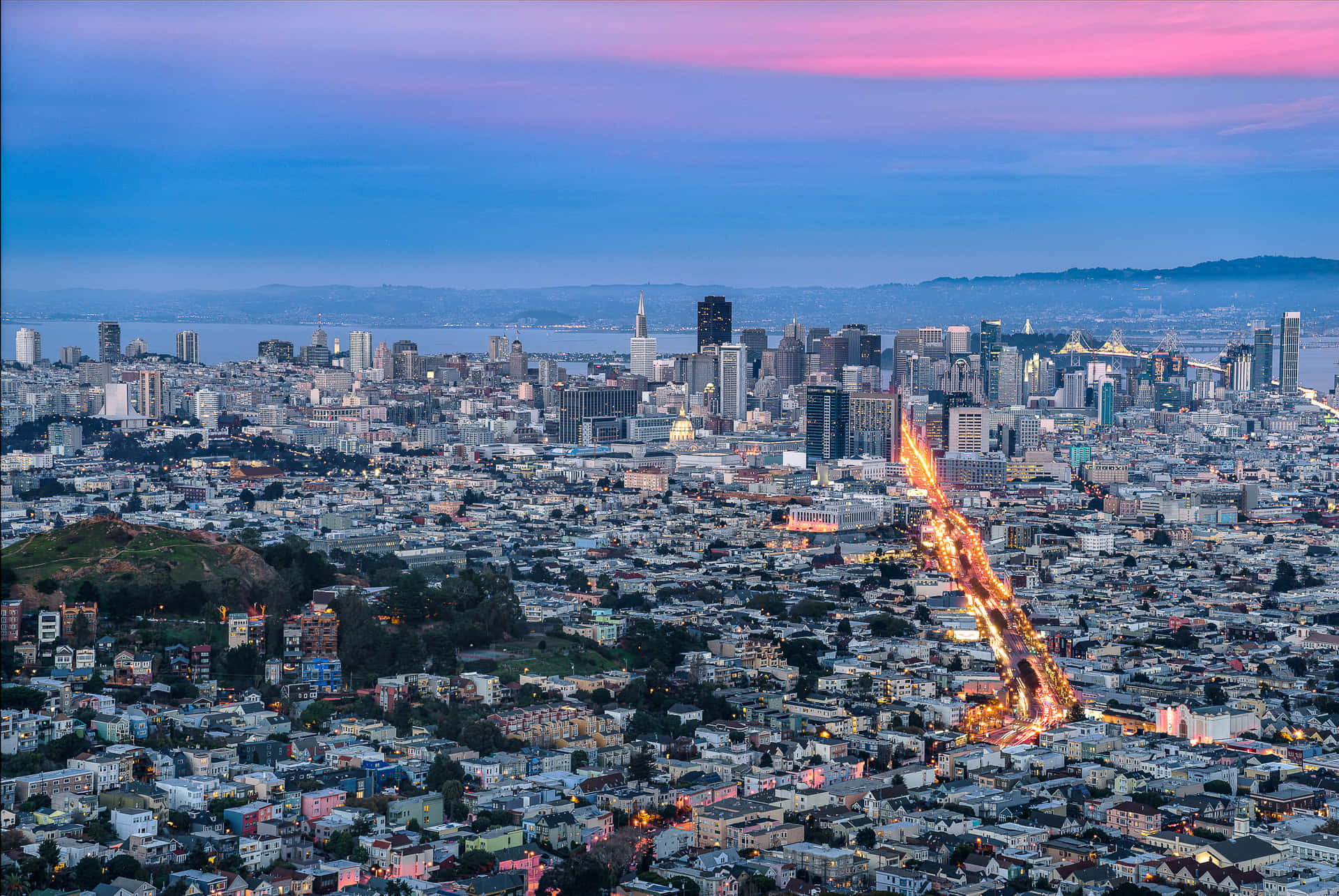 San Francisco Twilight Cityscape Wallpaper