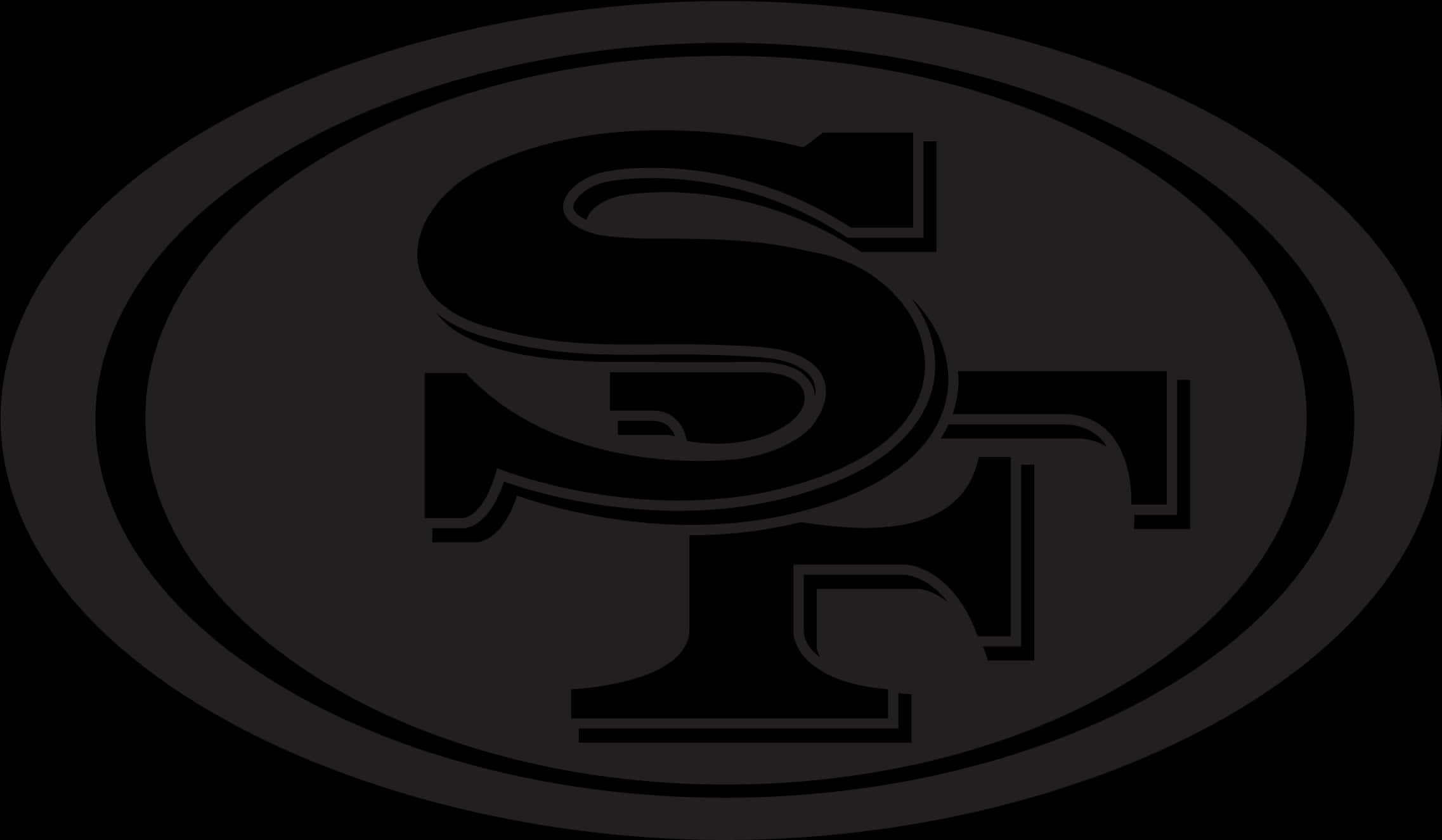 San Francisco49ers Logo Blackand White PNG