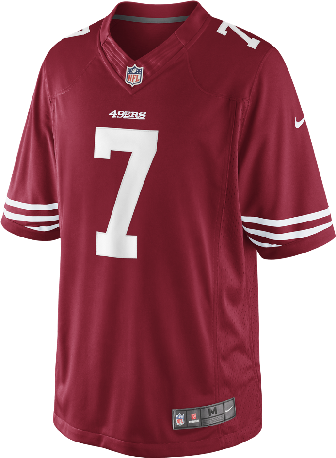 San Francisco49ers Number7 Jersey PNG