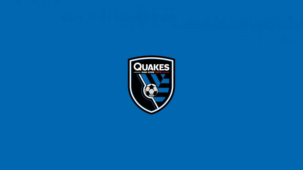 Caption: San Jose Earthquakes Soccer Team Emblem Wallpaper