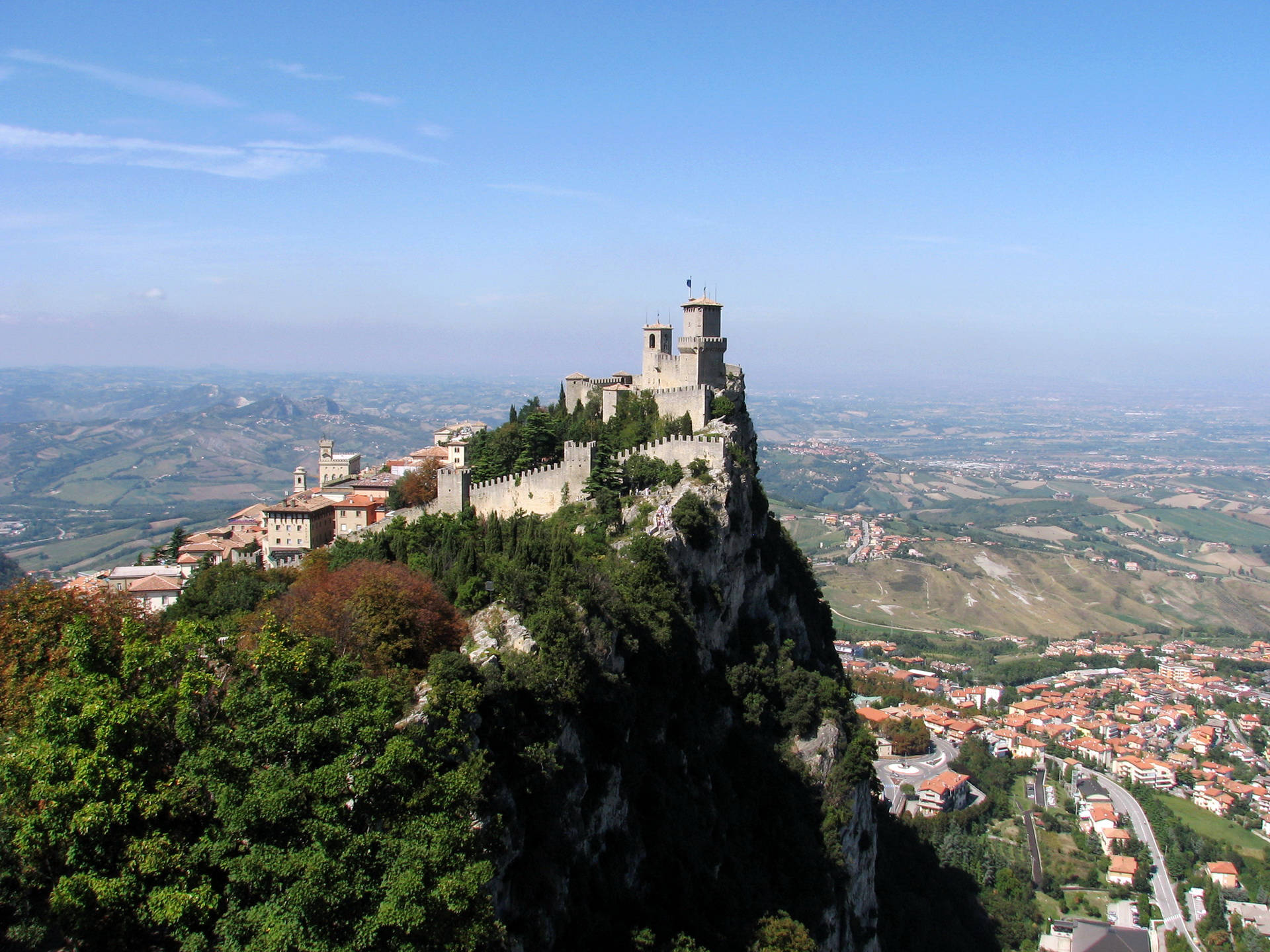San Marino Breathtaking Three Towers Wallpaper