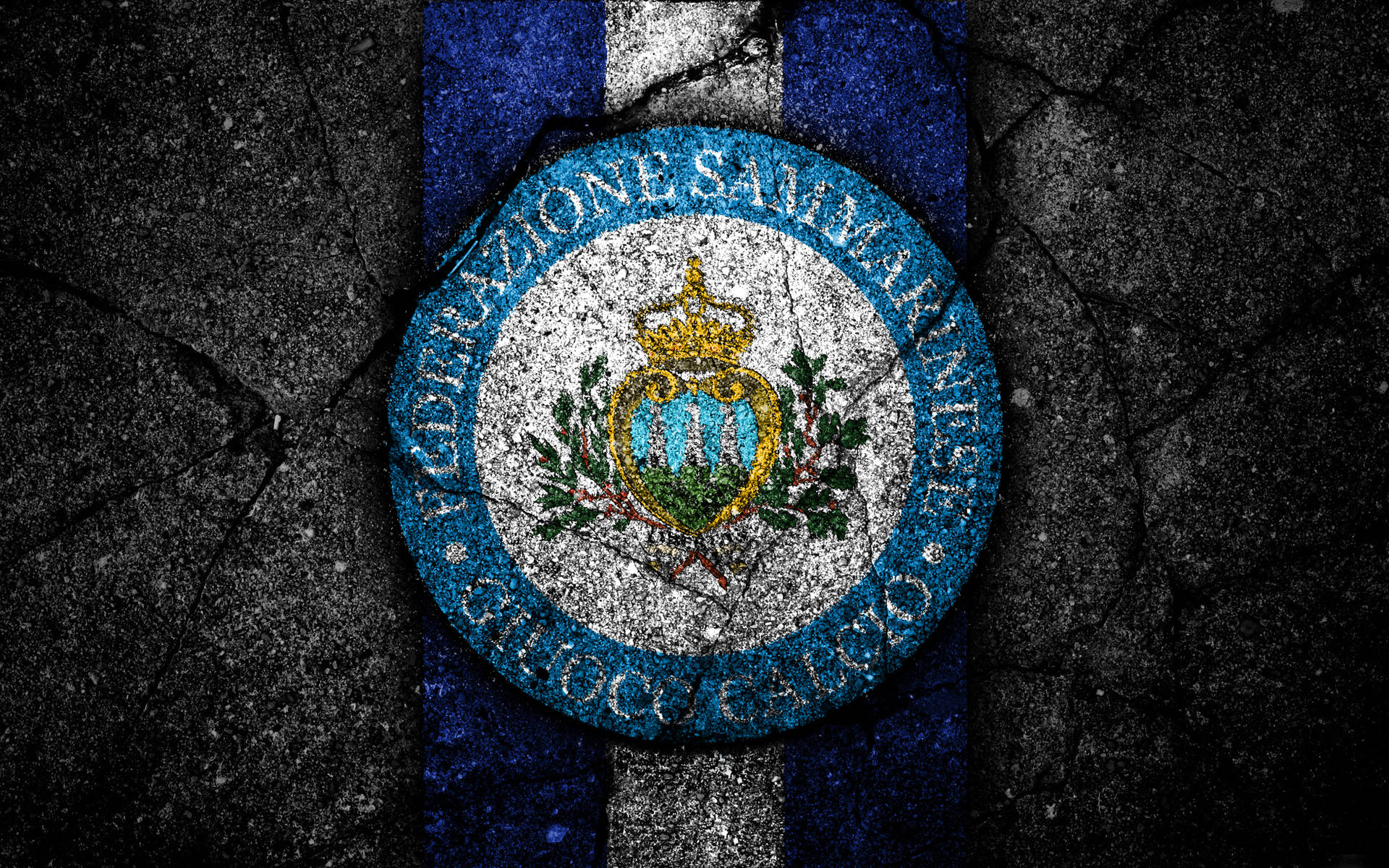 San Marino Flag With Concrete Texture Wallpaper