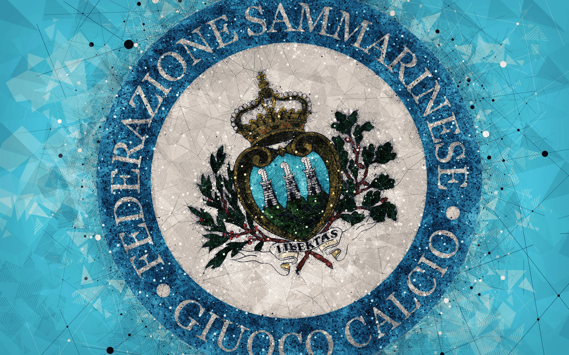 San Marino's Stylized Flag Wallpaper