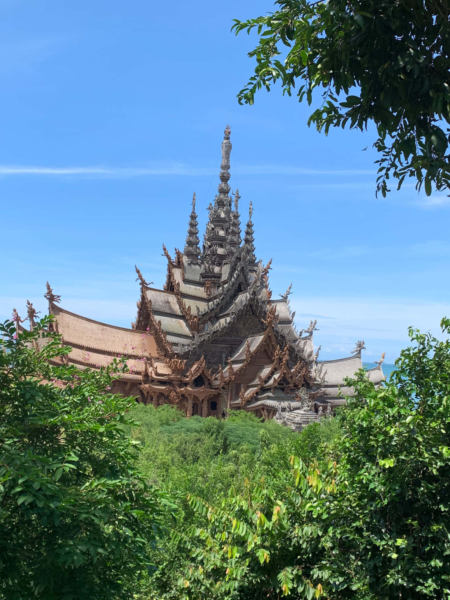 Sanctuary Of Truth Surrounded By Greenery Wallpaper
