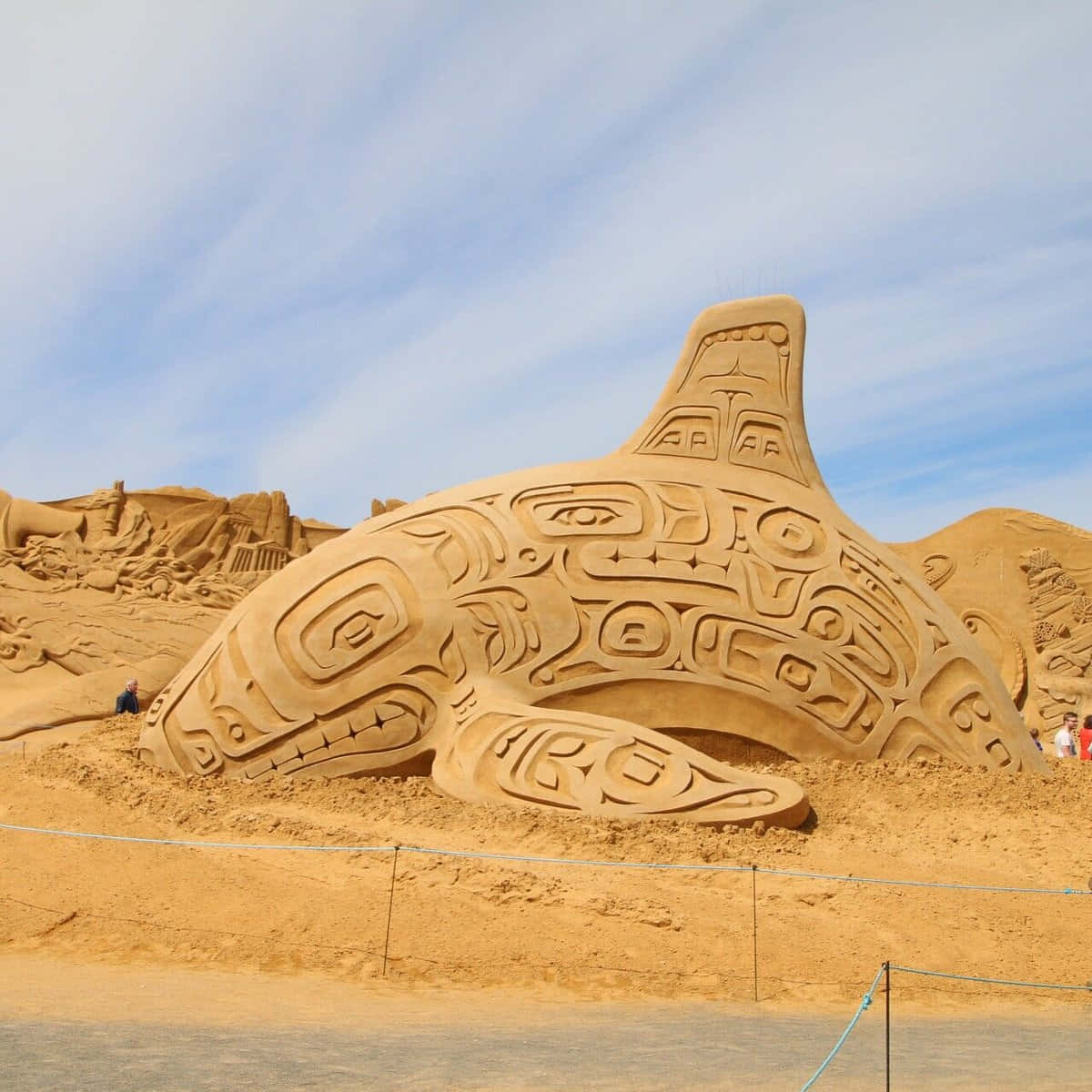 "Creative Sand Art Sculpture"