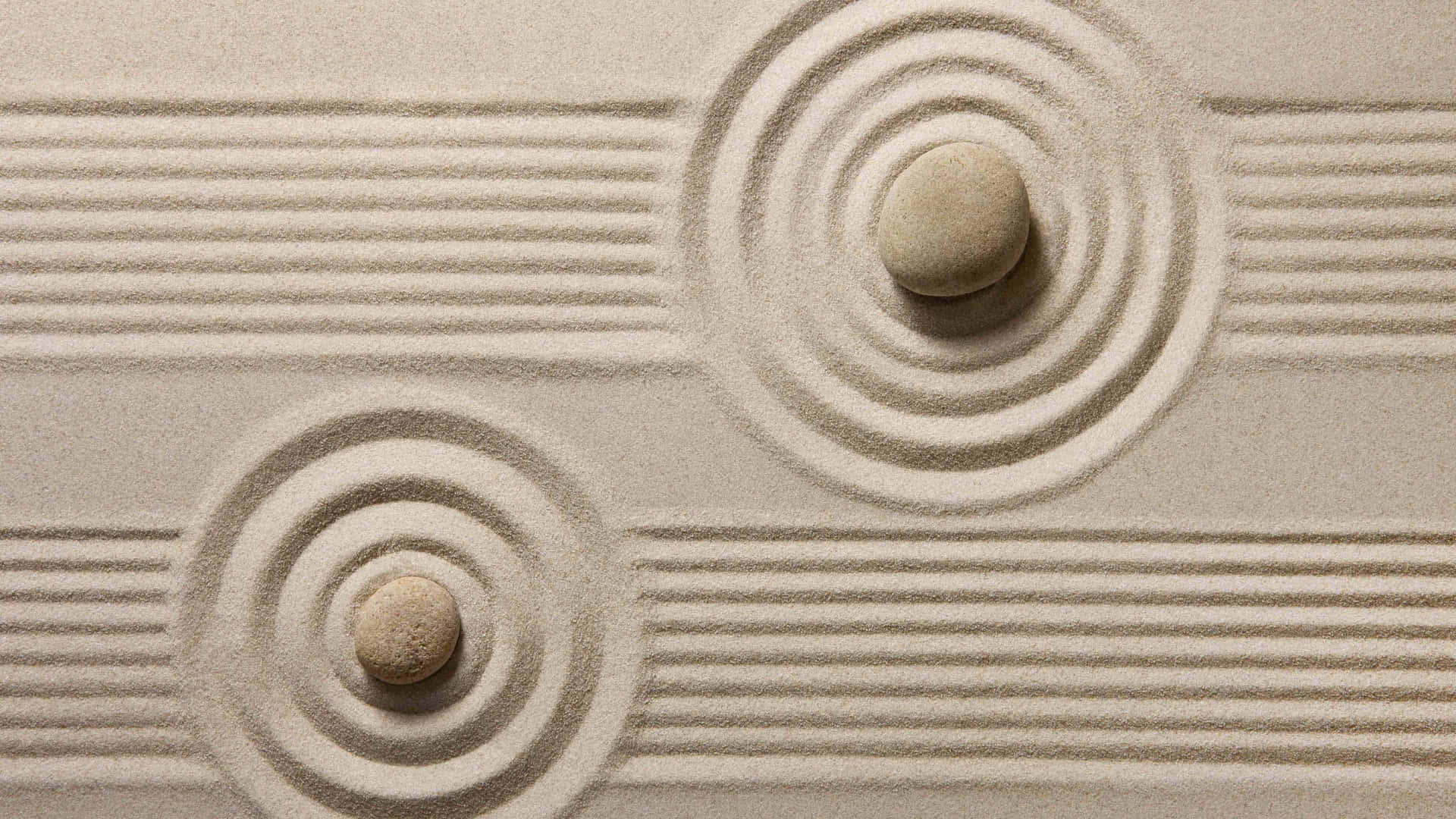 A Sand Wall With A Circular Pattern