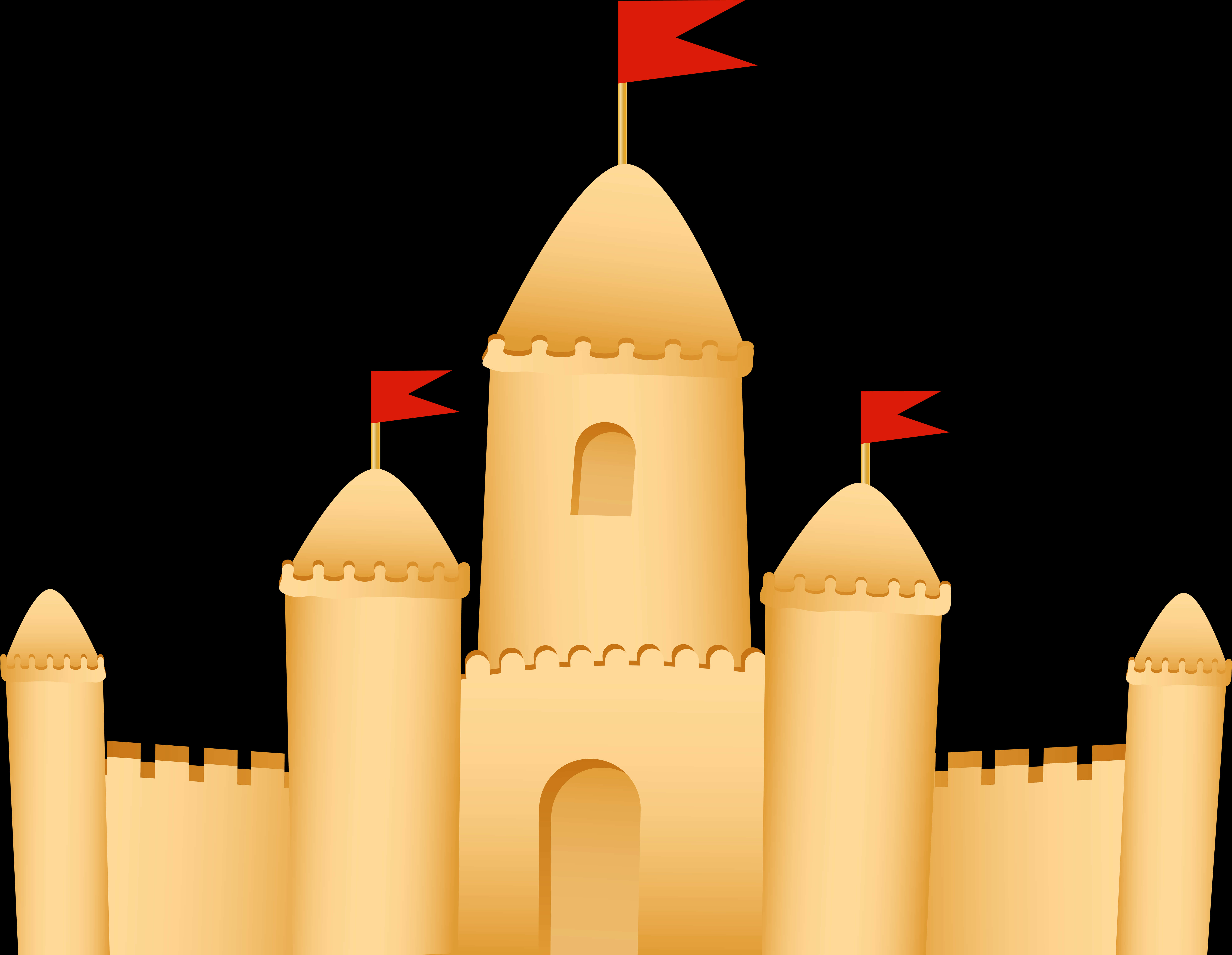 Sand Castle Illustration PNG
