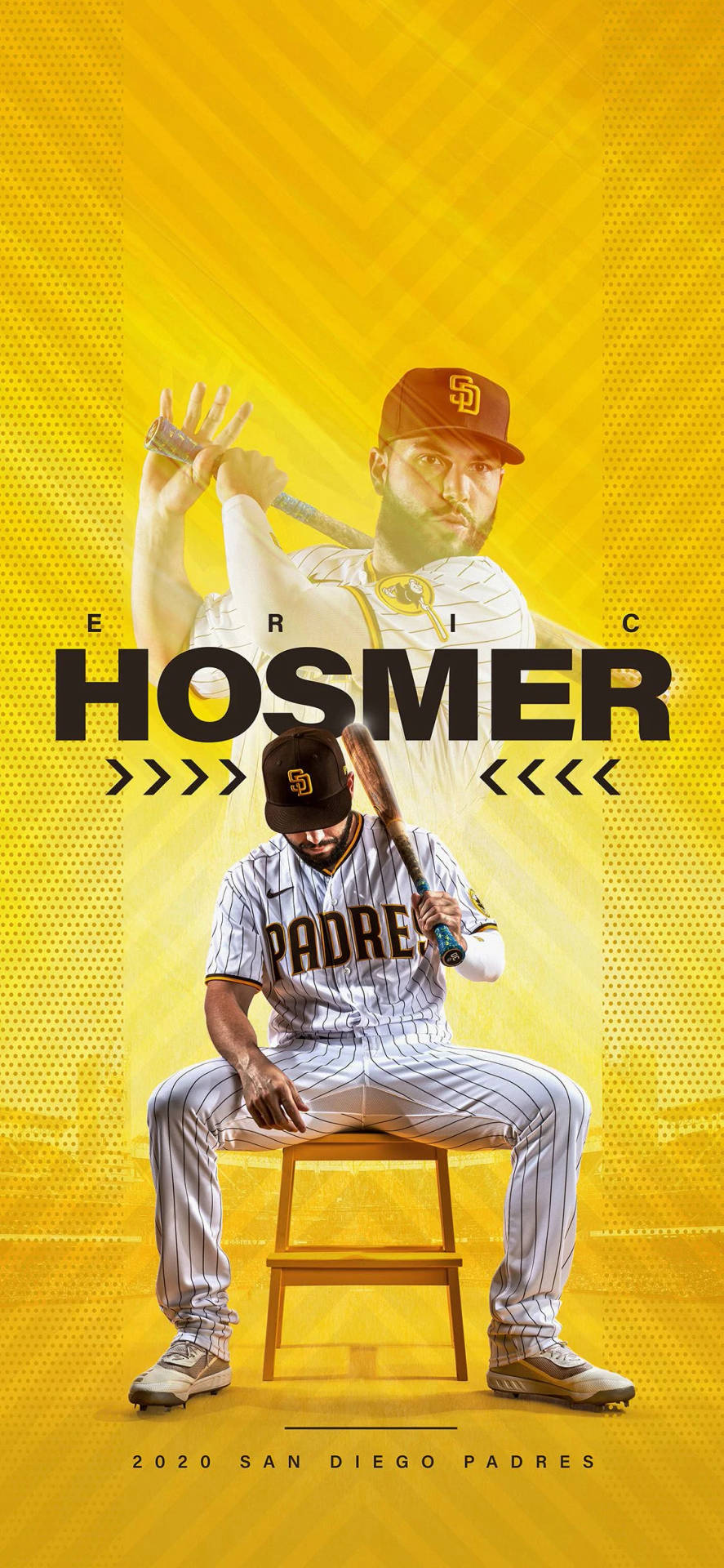 Pósterde Eric Hosmer De Los San Diego Padres. Fondo de pantalla