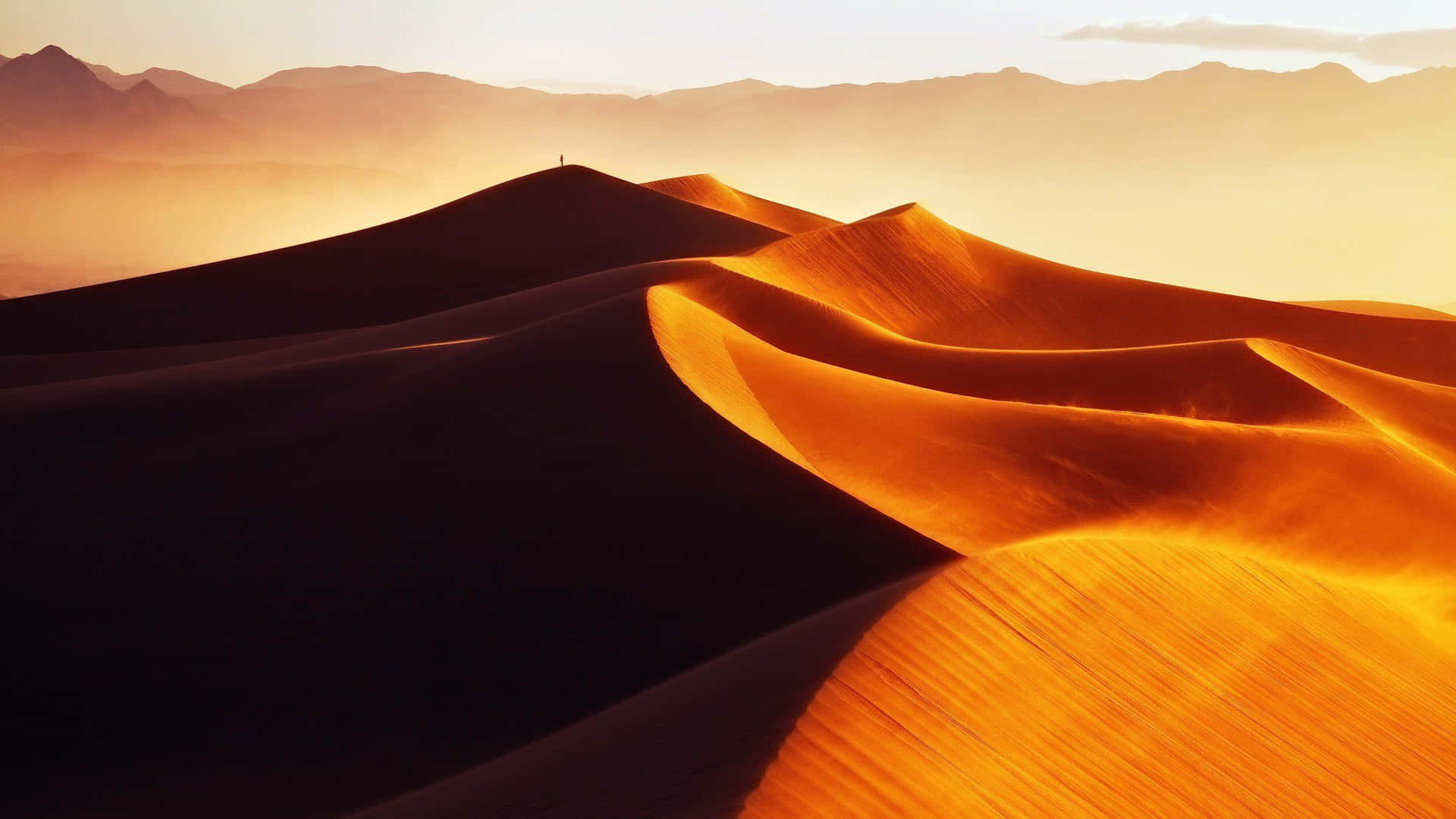 Majestic Sand Dunes at Sunset Wallpaper
