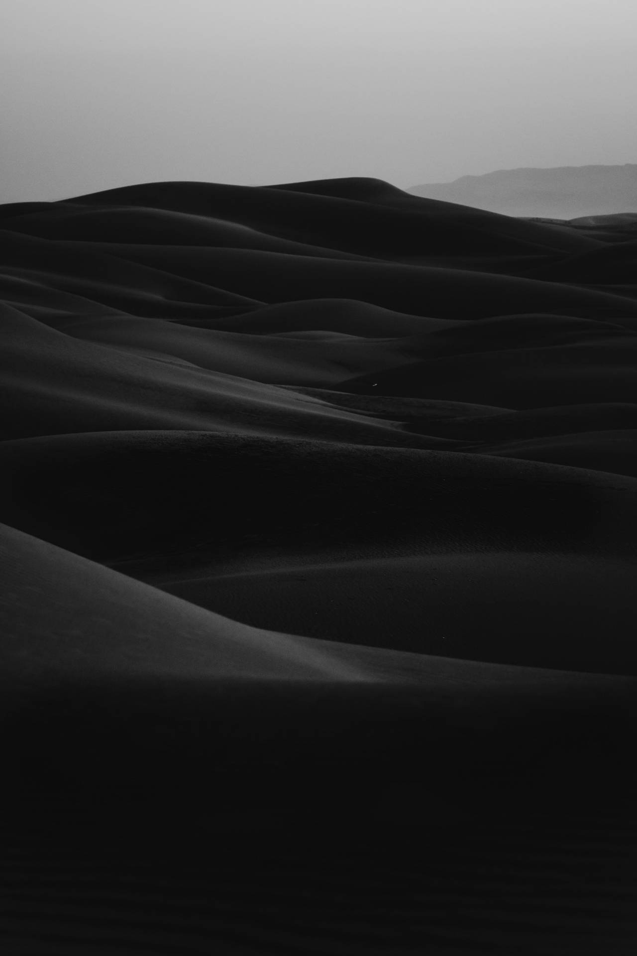 Sand Dunes Black Phone Wallpaper