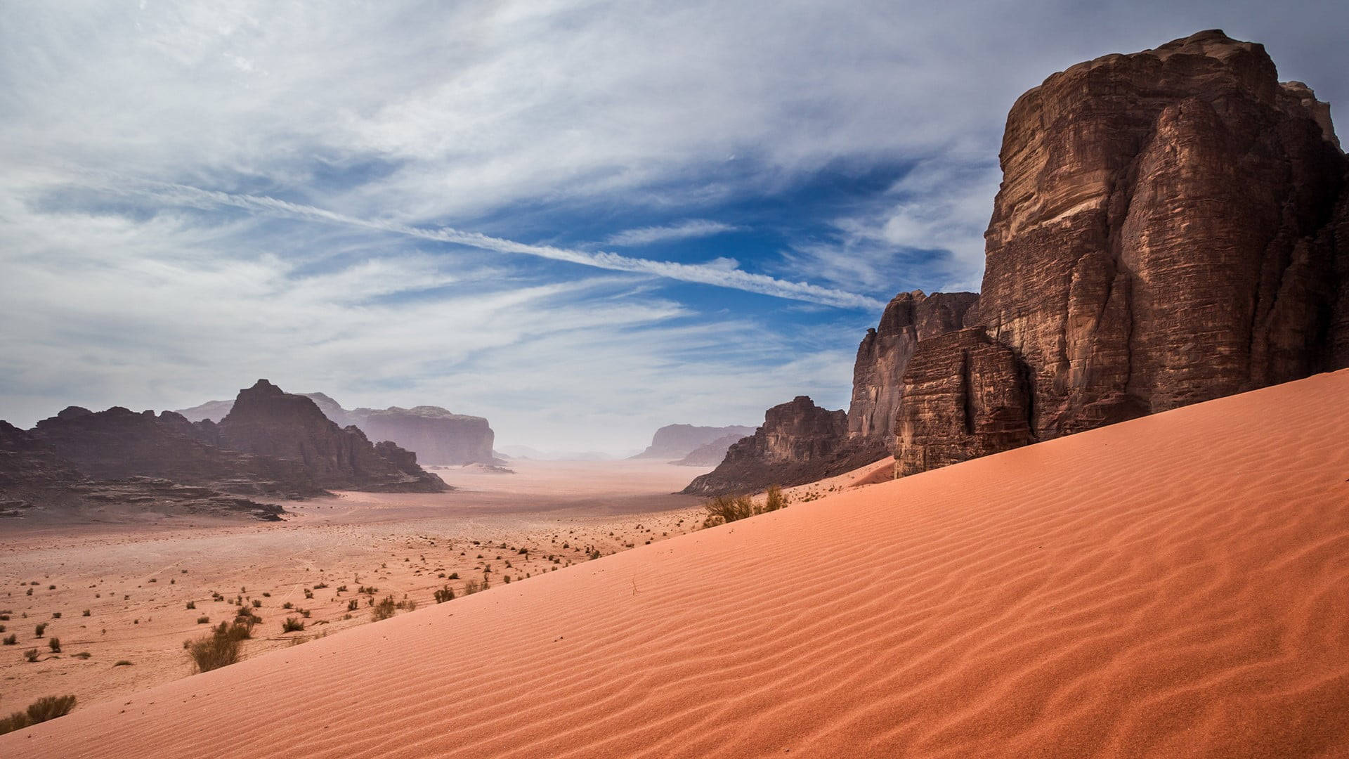 Dune Di Sabbia In Giordania Sfondo