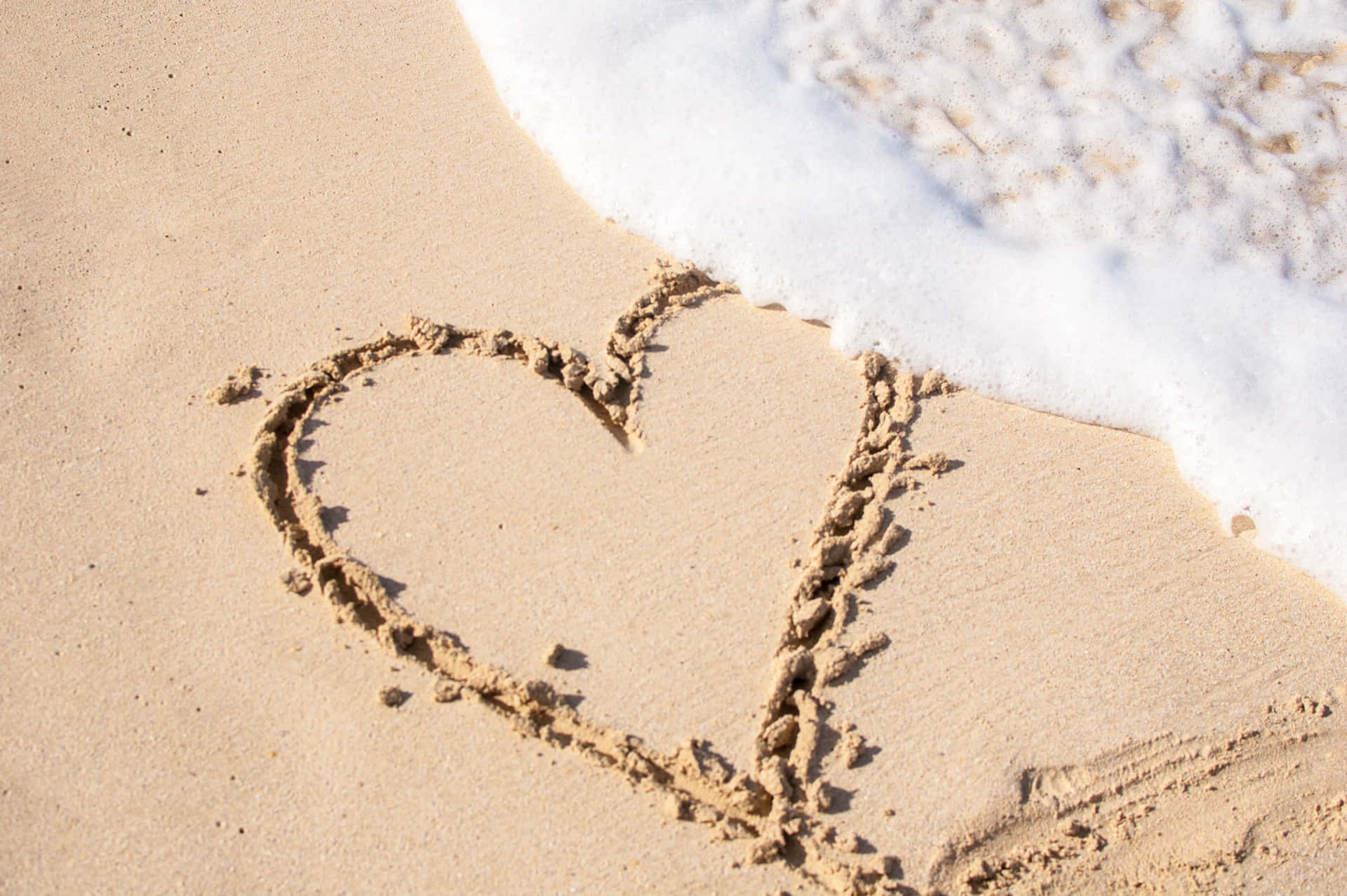 Heart Shape On Sand Picture