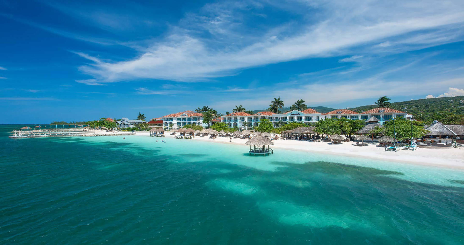 Sandaliasmontego Bay Jamaica Playa Fondo de pantalla