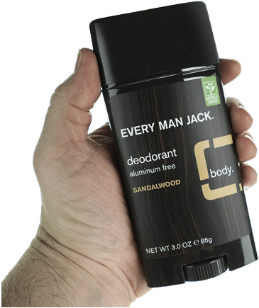 Sandalwood Deodorant Product In Hand PNG