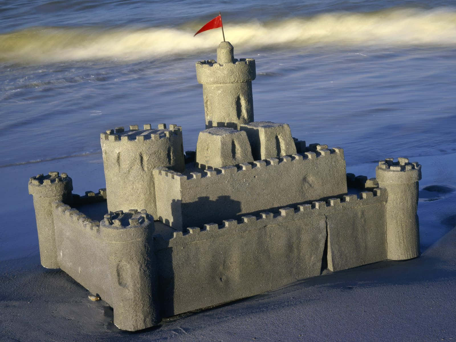 Majestic Sandcastle by the Beach Wallpaper