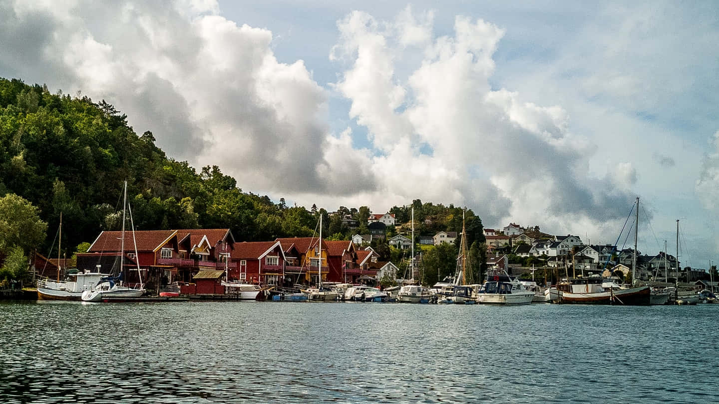 Sandefjord Norway Coastal Town View Wallpaper