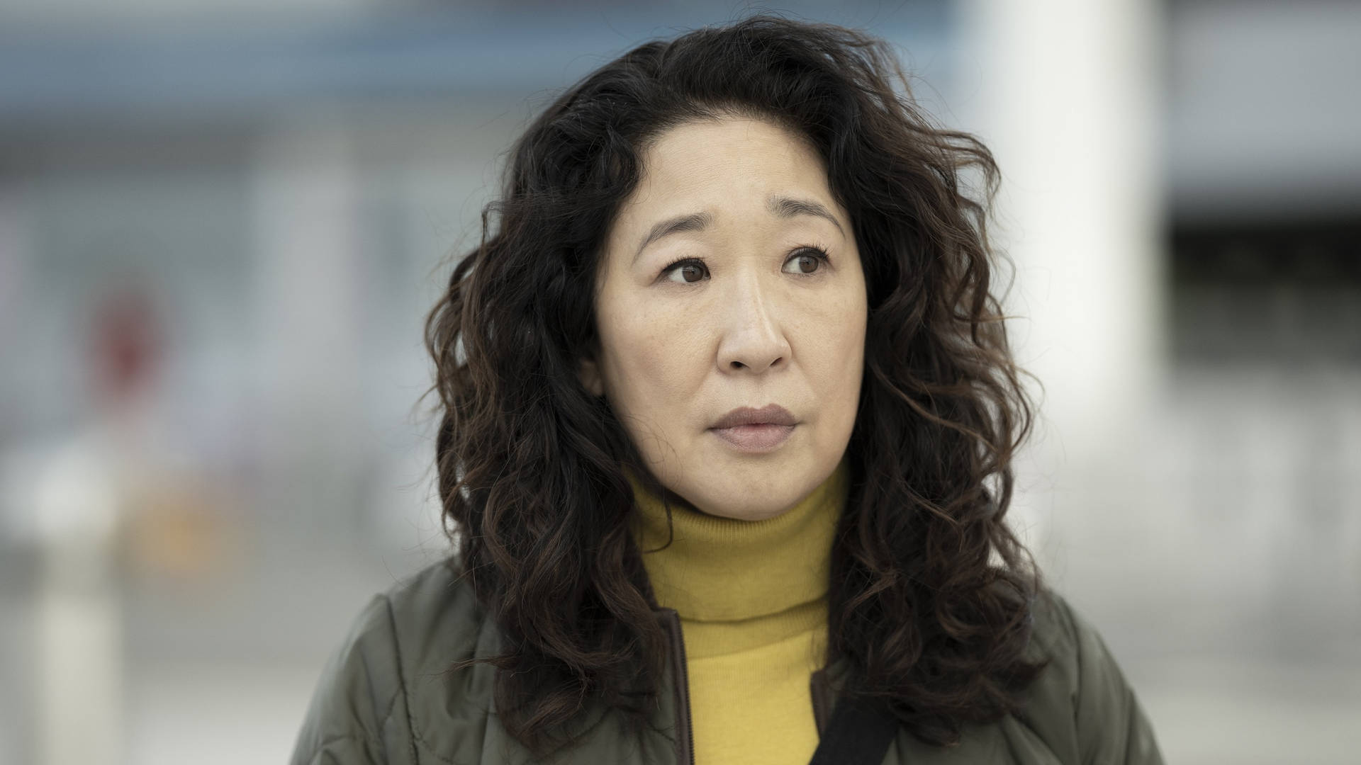 Sandra Oh Portraying Eve Polastri in High-resolution Image Wallpaper