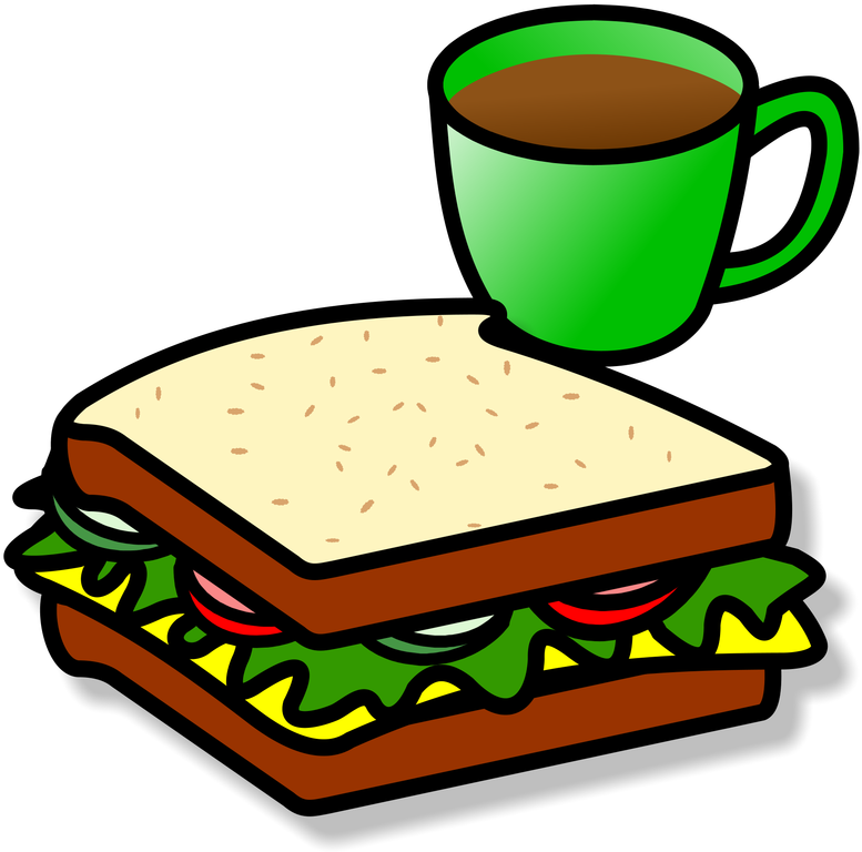 Sandwichand Coffee Illustration PNG